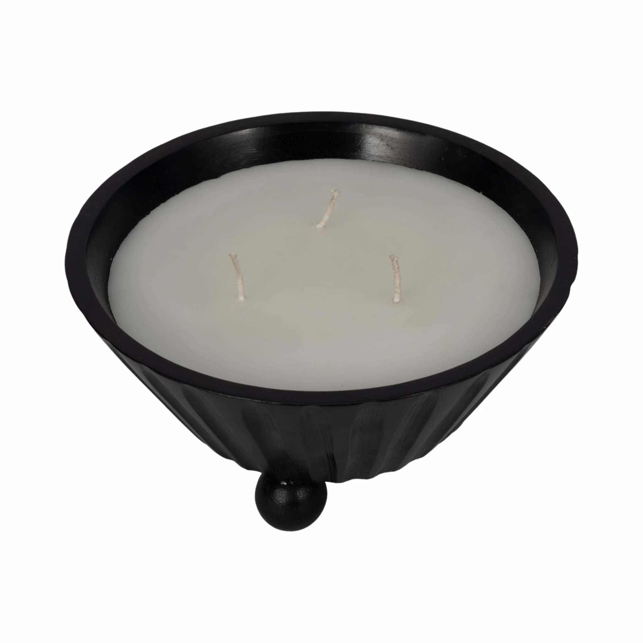 9" 17oz Footed Bowl/scented Wax, Black - Image 4