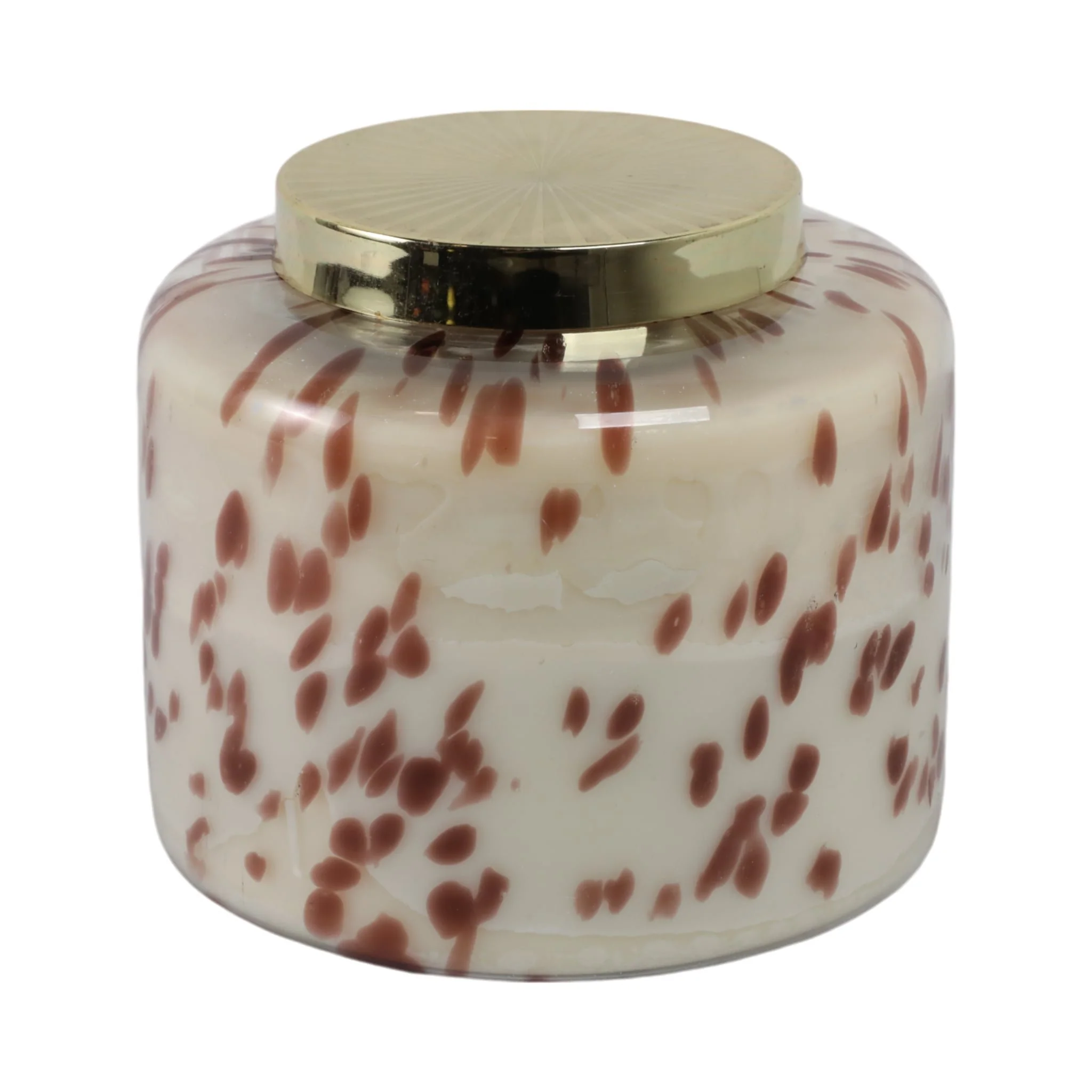 9" 180 Oz Cinnamon Speckle Lidded Candle, Brown/go - Image 3
