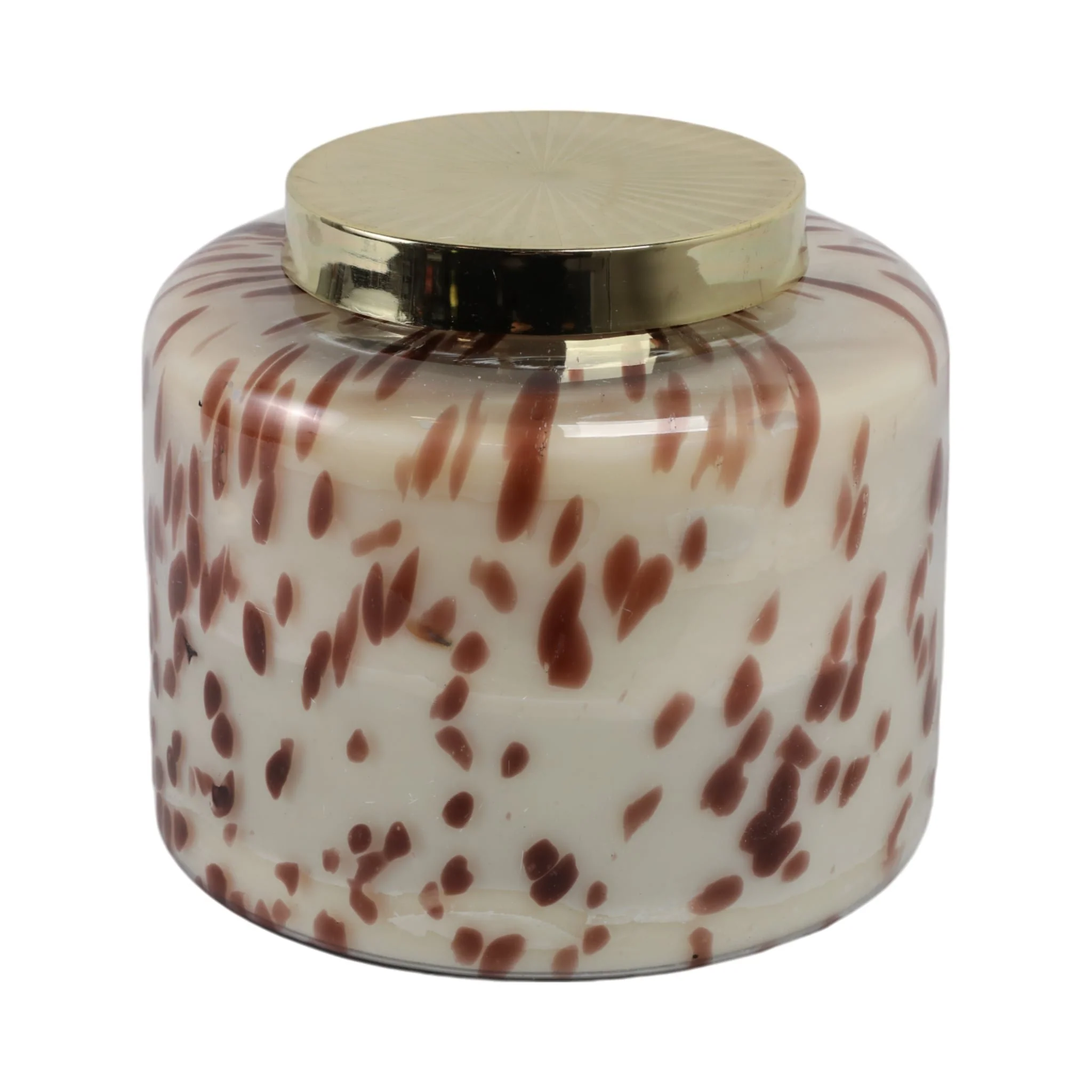 9" 180 Oz Cinnamon Speckle Lidded Candle, Brown/go - Image 4