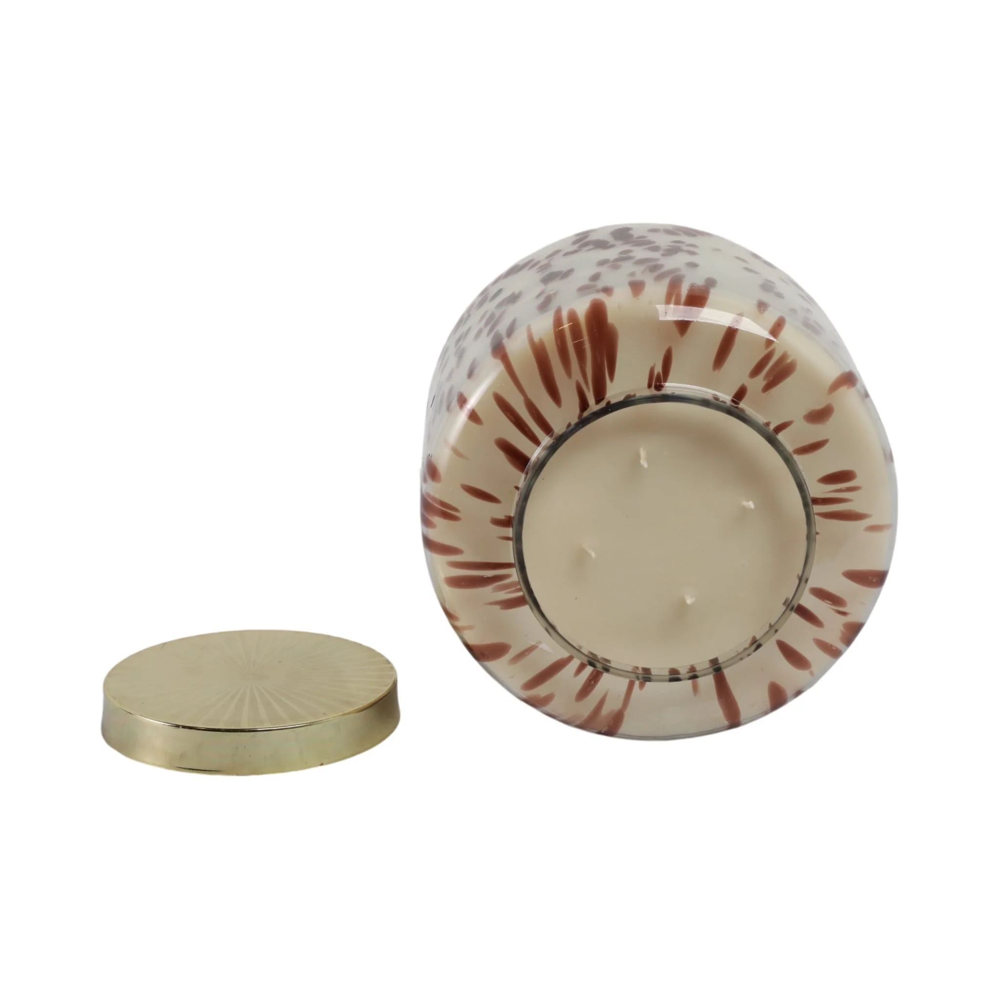 9" 180 Oz Cinnamon Speckle Lidded Candle, Brown/go - Image 6