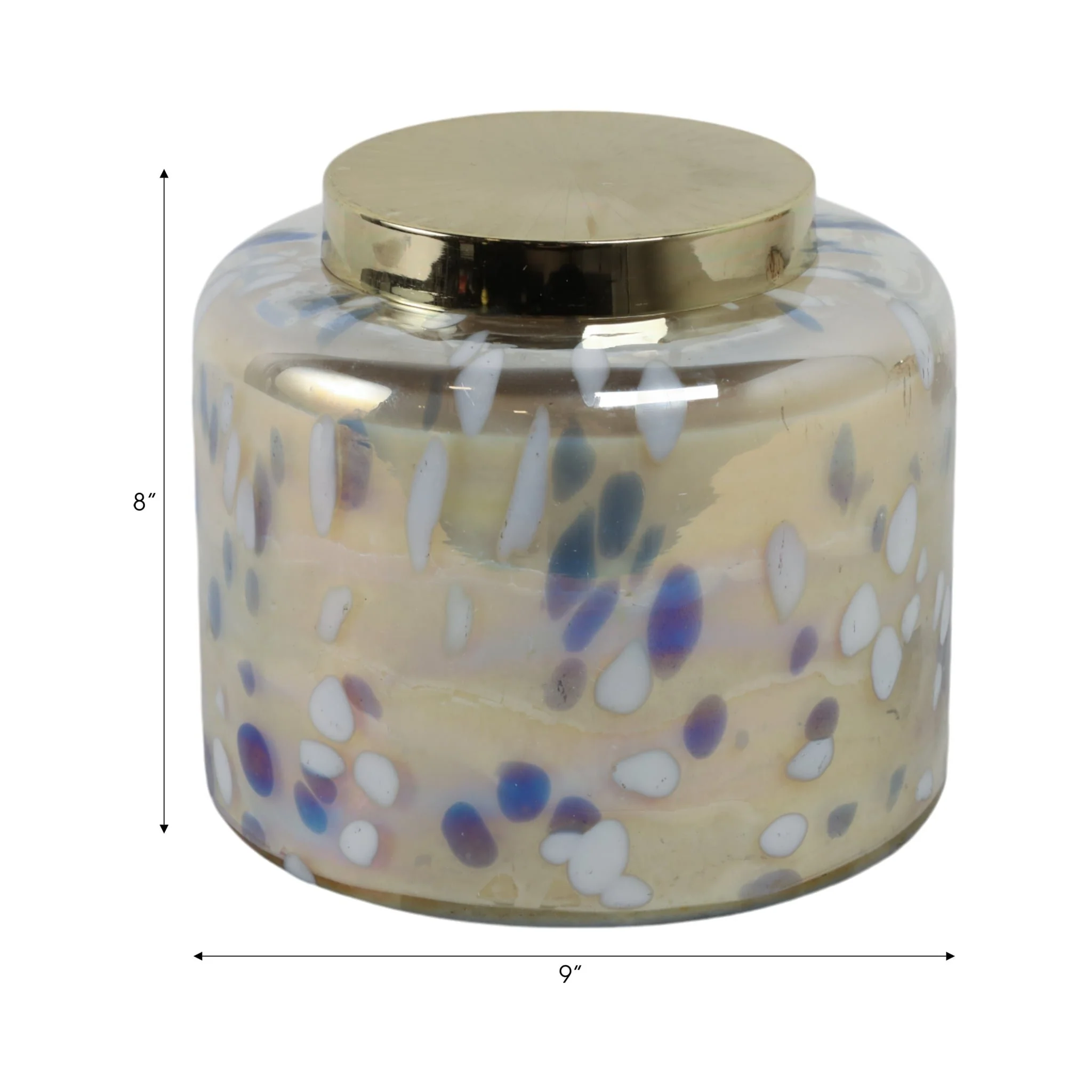 9" 180 Oz Jasmine Speckle Candle, Light Blue/go - Image 8