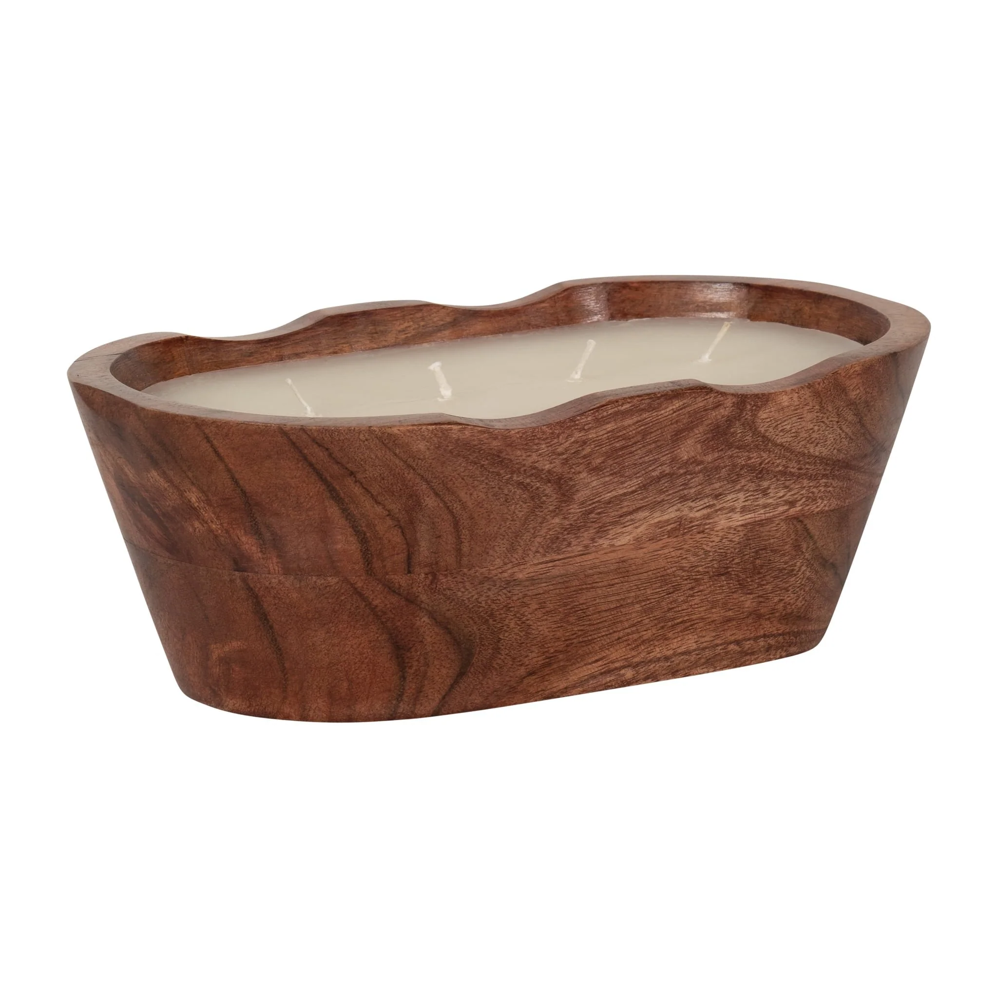 9" 19 Oz Vanilla Oval Bowl Candle, Natural - Image 2