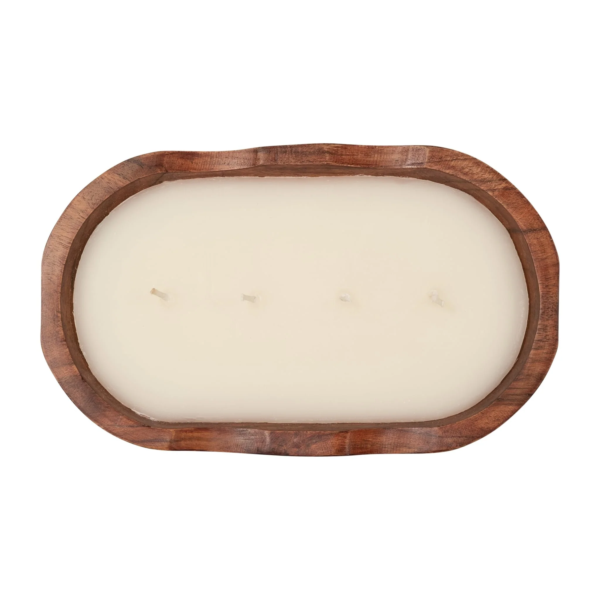 9" 19 Oz Vanilla Oval Bowl Candle, Natural - Image 5