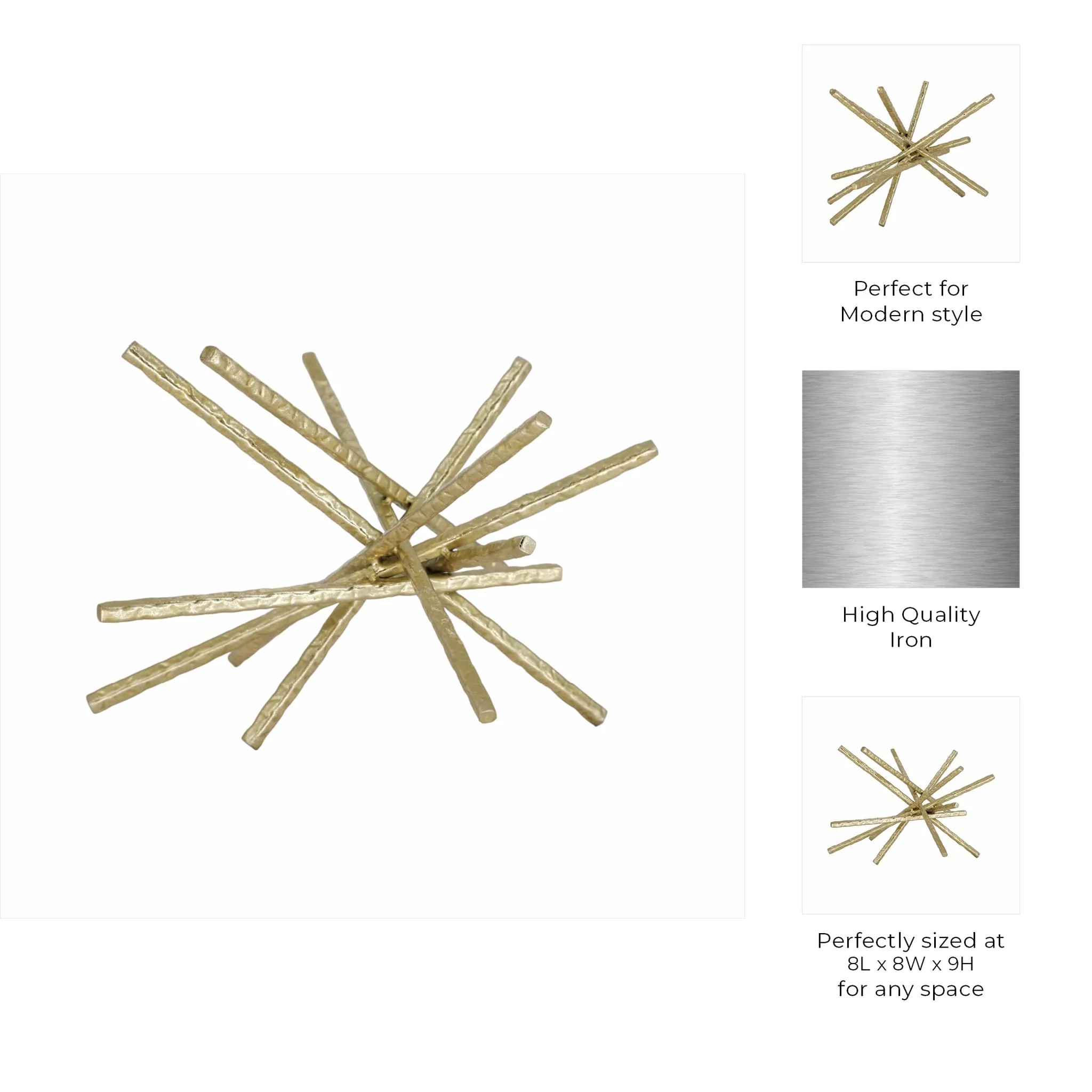 9" Abstract Bar Object, Champagne - Image 9