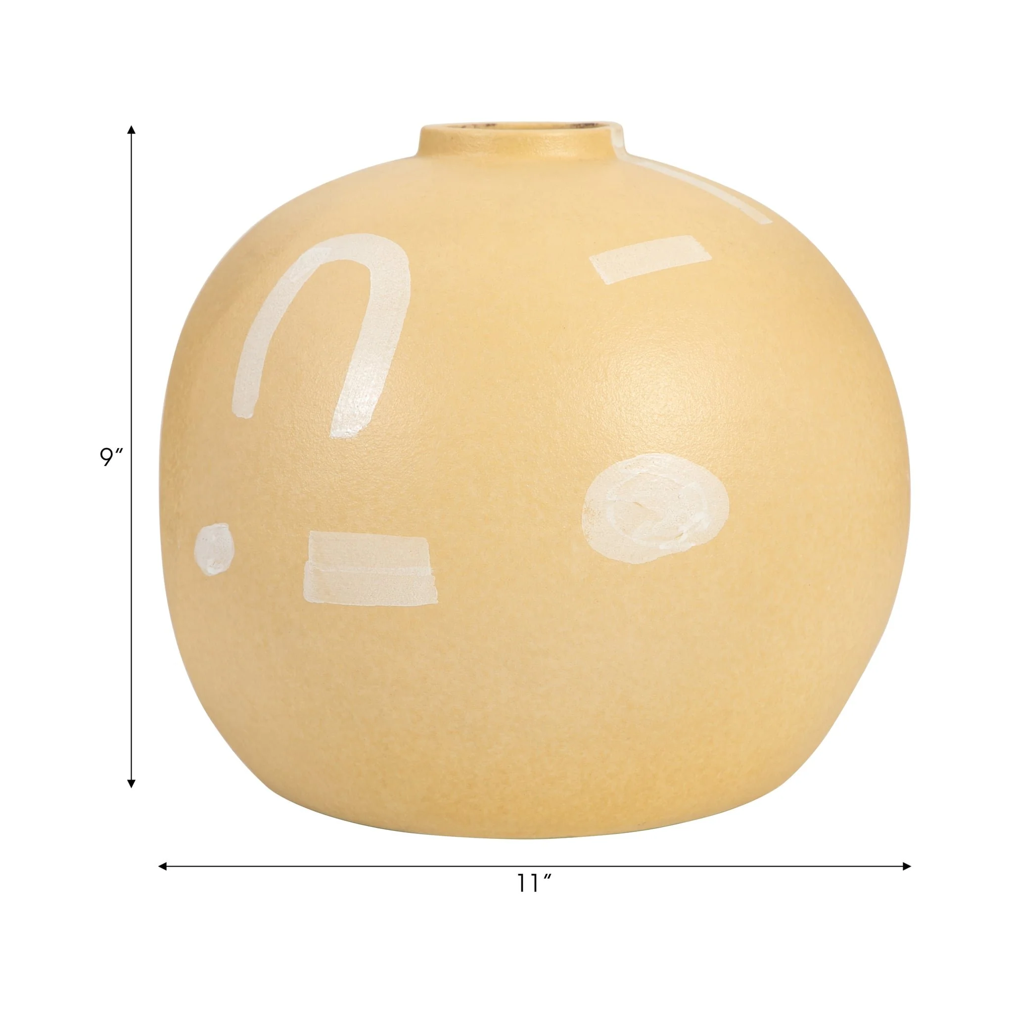 9" Aztec Vase, Mustard - Image 9