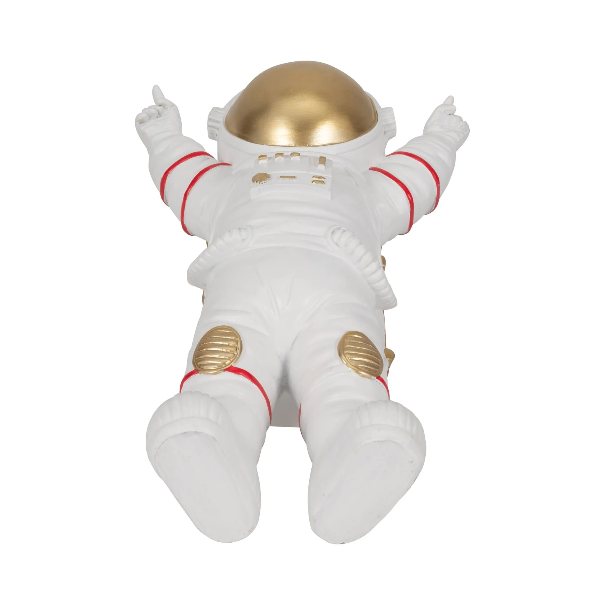 9" Cheering Space Man, White/gold - Image 7