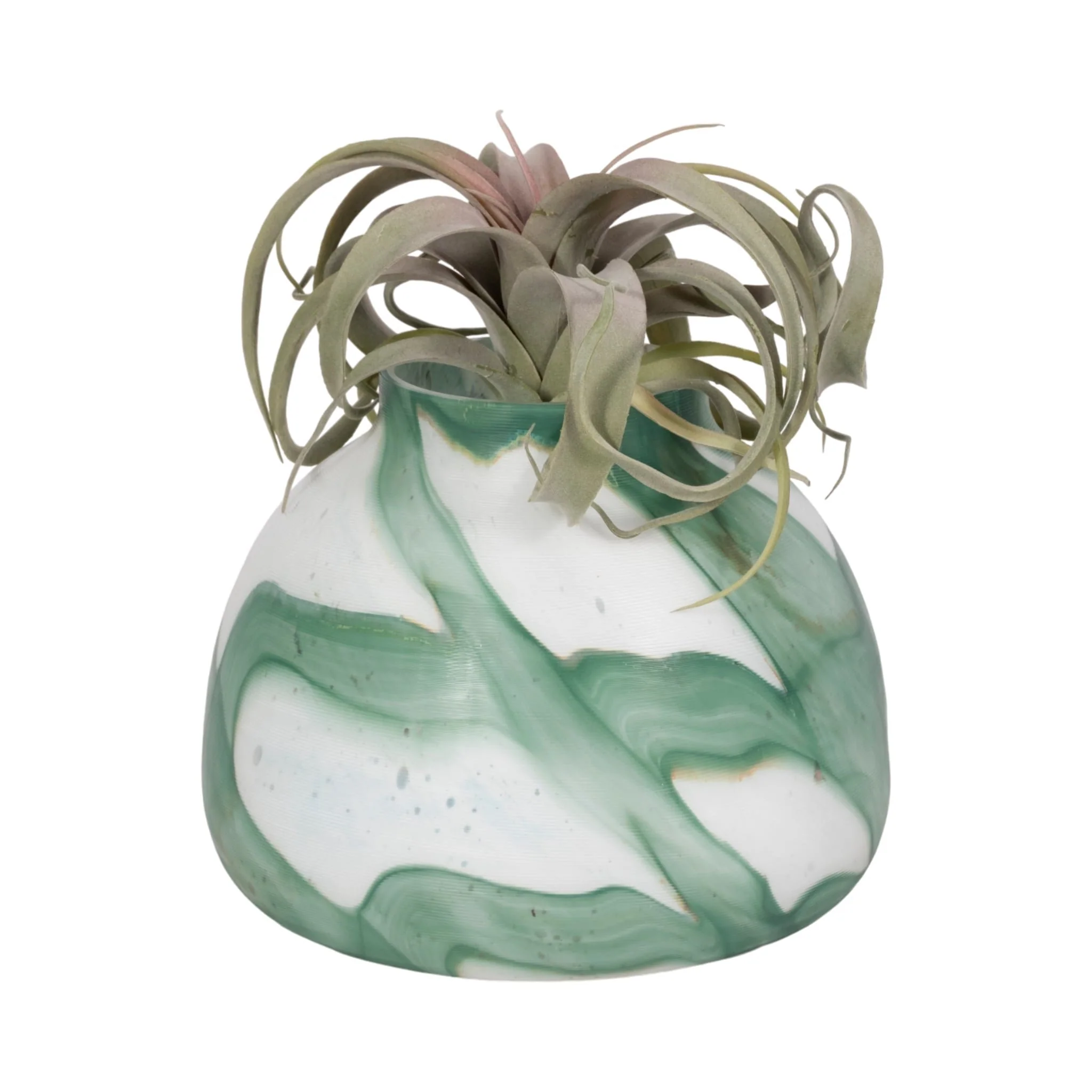 9" Ebb & Flow Vase, Green/clear - Image 2
