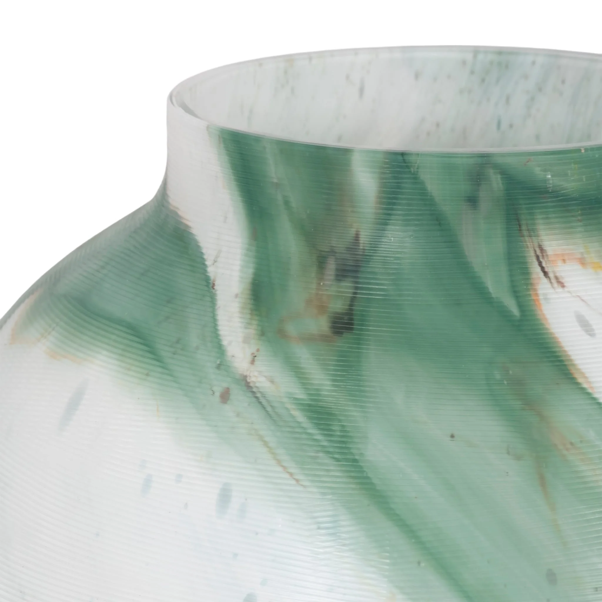 9" Ebb & Flow Vase, Green/clear - Image 4