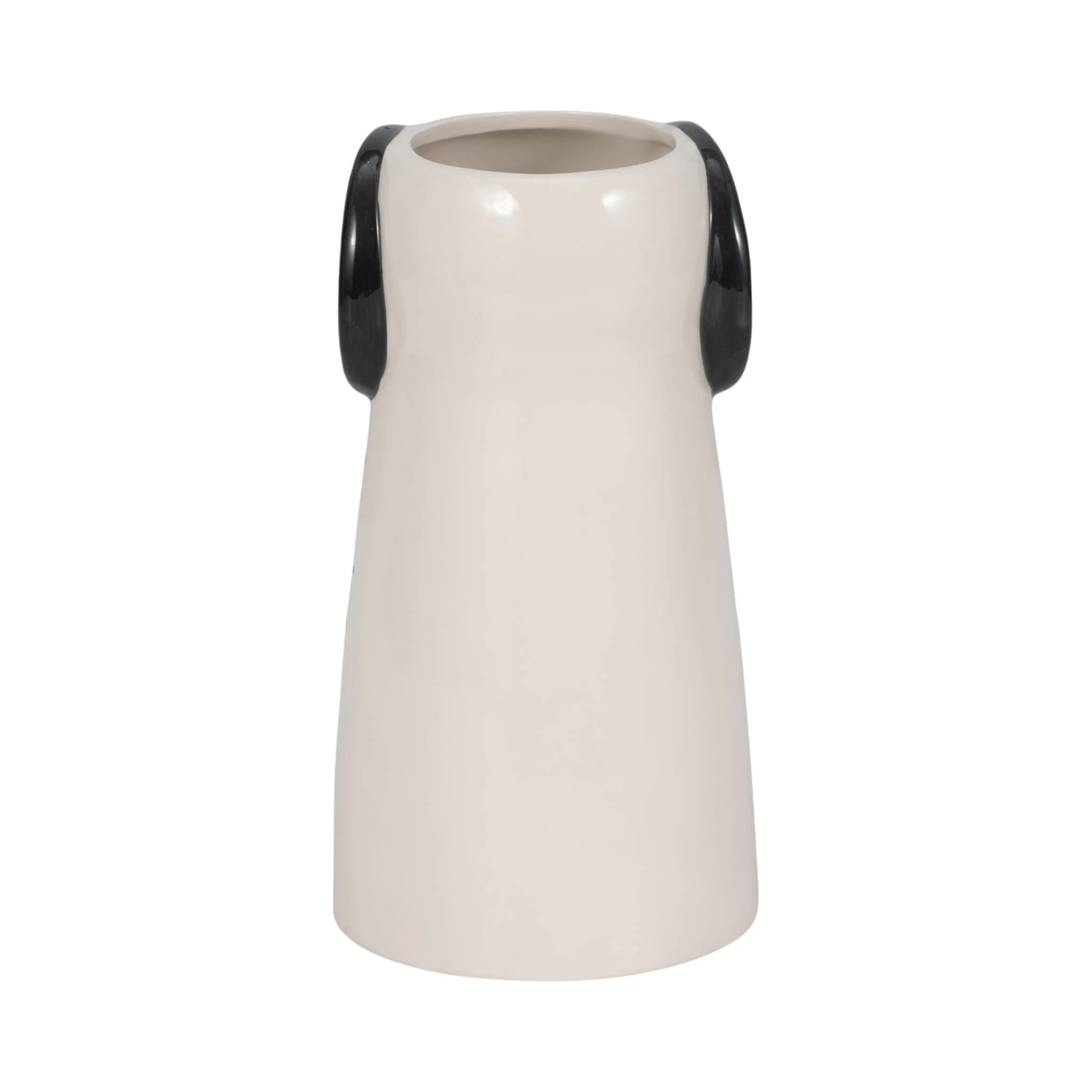 9" Elephant With Vase Opening, White/black - Image 5