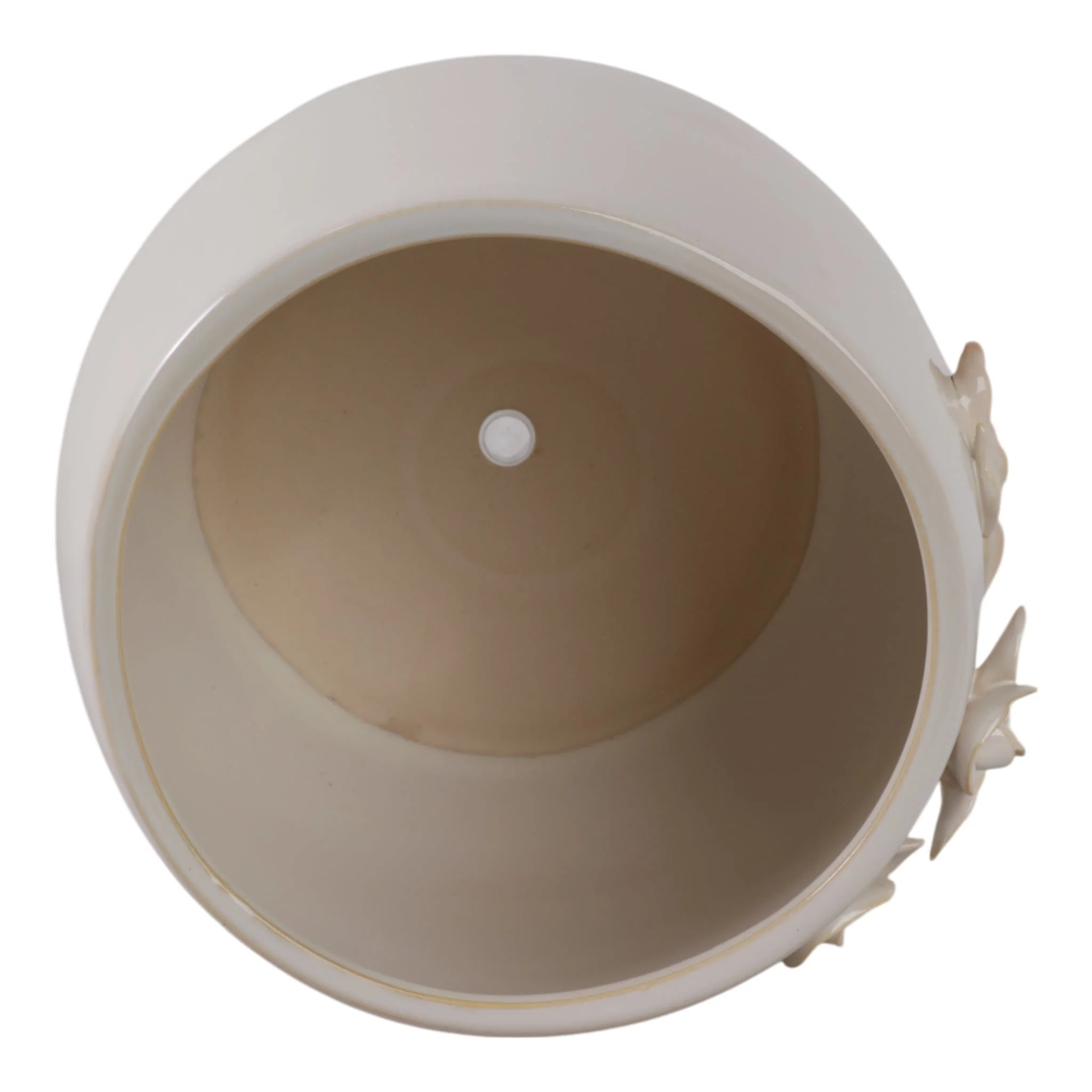 9" Flower Applique Planter, Ivory - Image 6