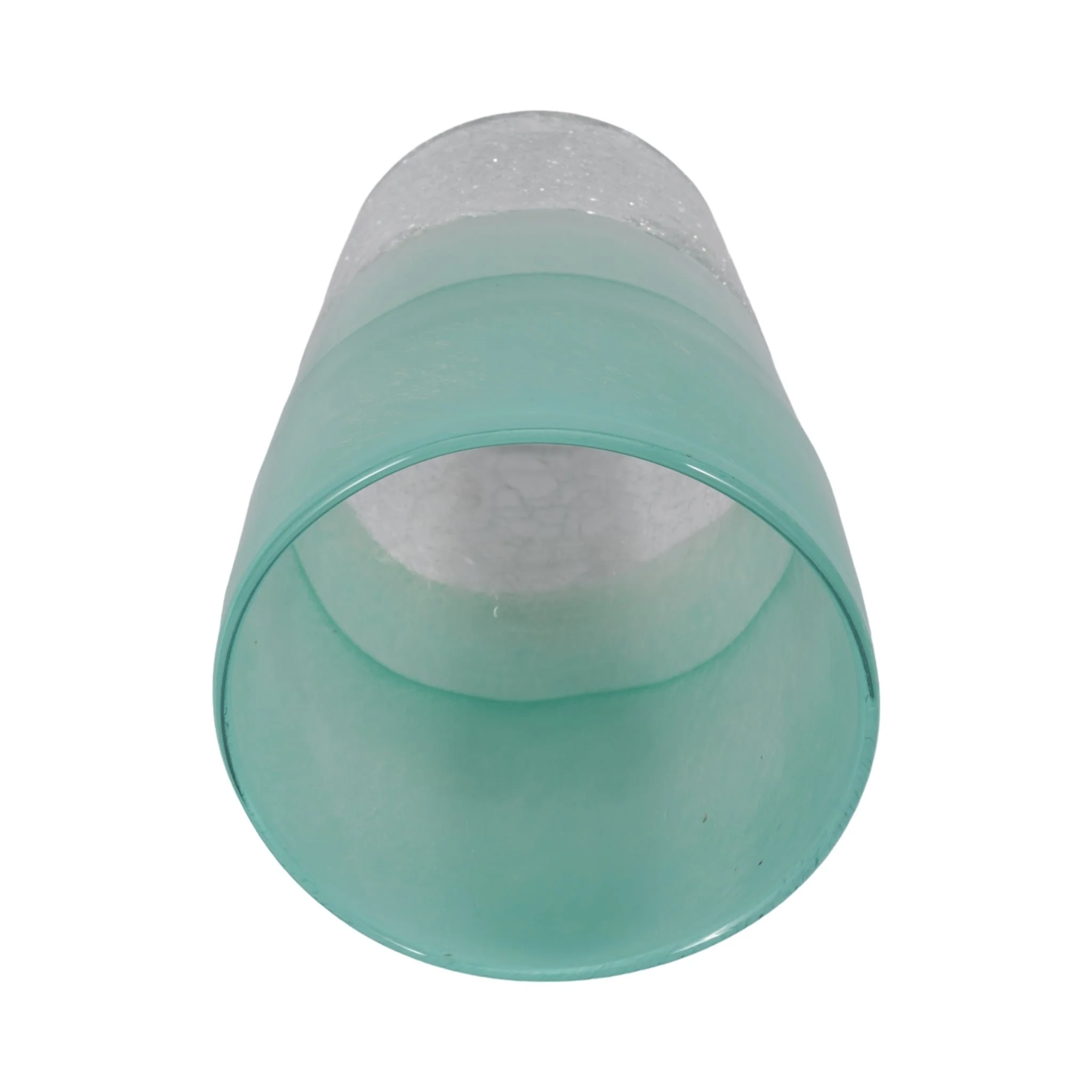 9" Fluted Glass Vase, Aqua Haze - Image 5