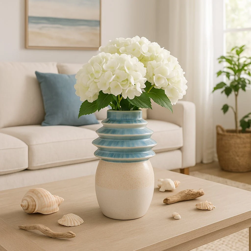 9" Fluted Top Vase Reactive Finish, Multi - Image 10