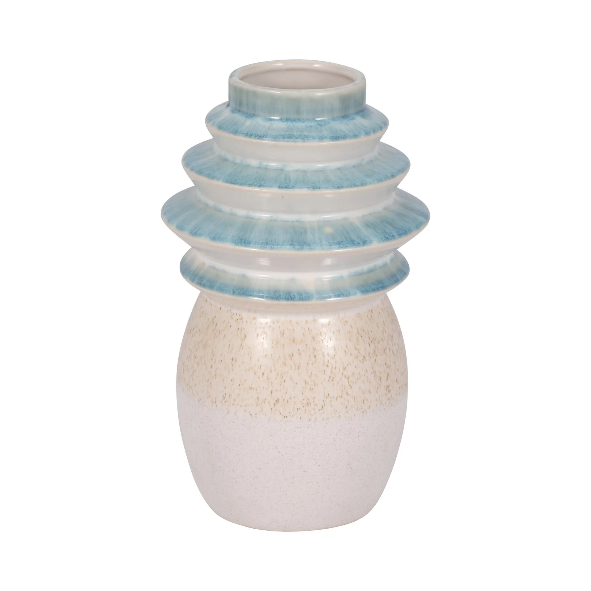 9" Fluted Top Vase Reactive Finish, Multi - Image 3