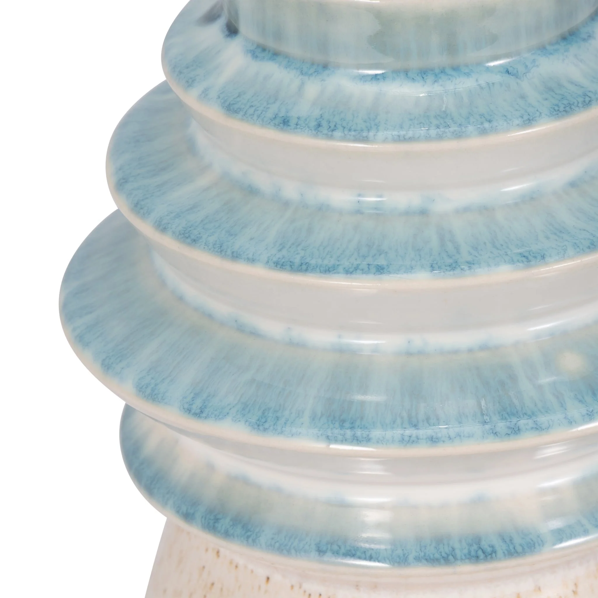 9" Fluted Top Vase Reactive Finish, Multi - Image 4