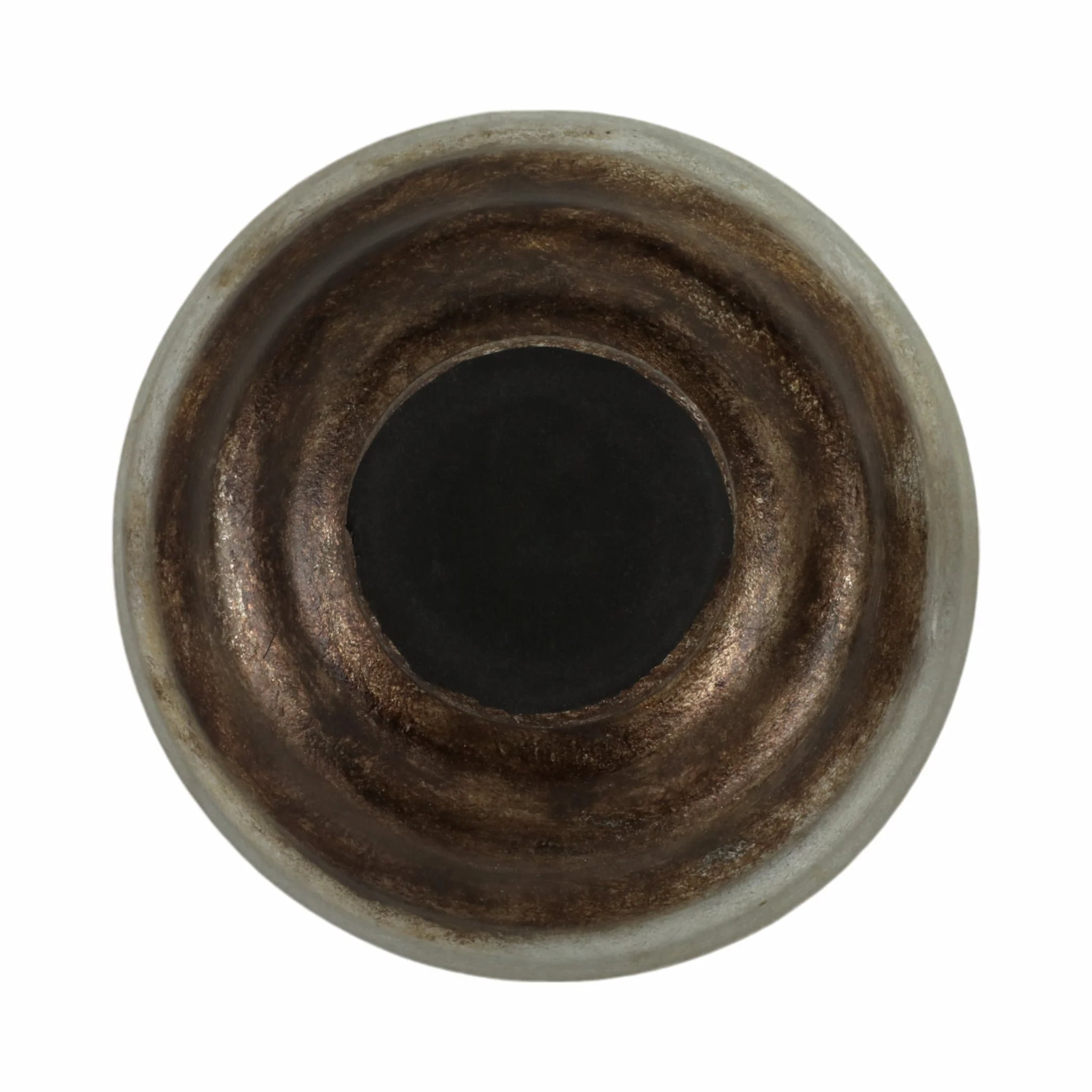 9" Glass Pedestal Bowl Ombre Finish, Multi - Image 7