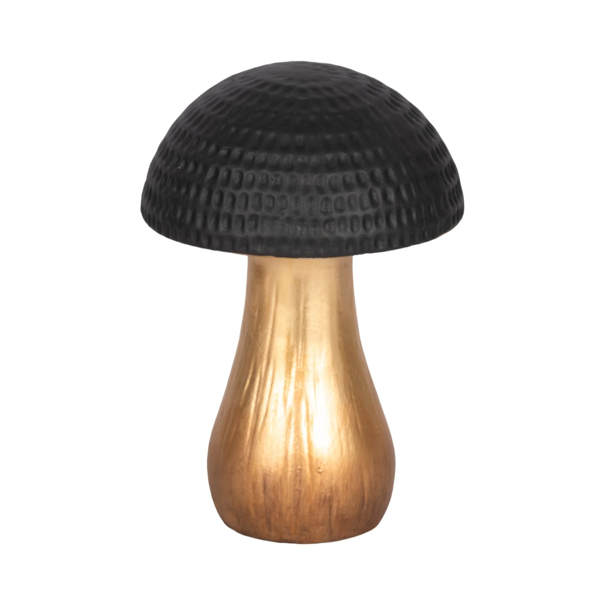 9" Hammered Top Mushroom, Black/gold - Image 2