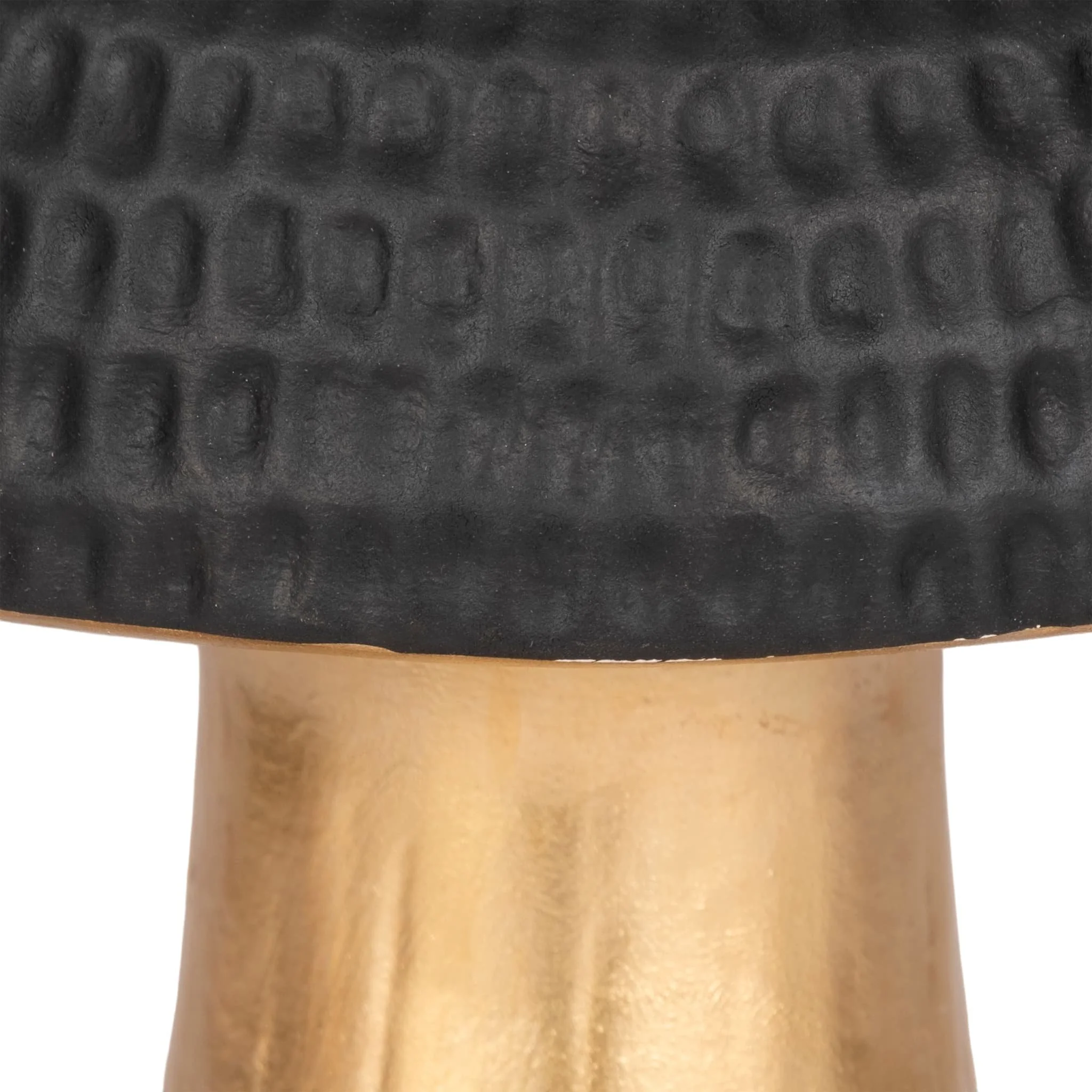 9" Hammered Top Mushroom, Black/gold - Image 3