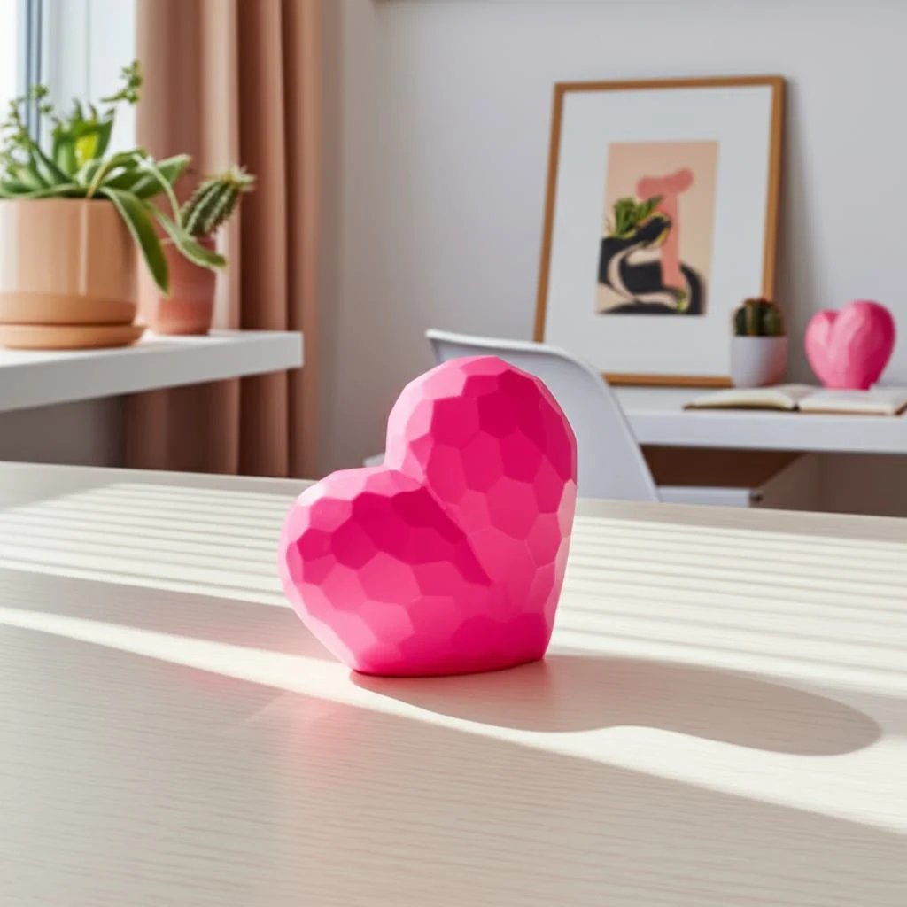 9" Heart Decor, Pink - Image 10