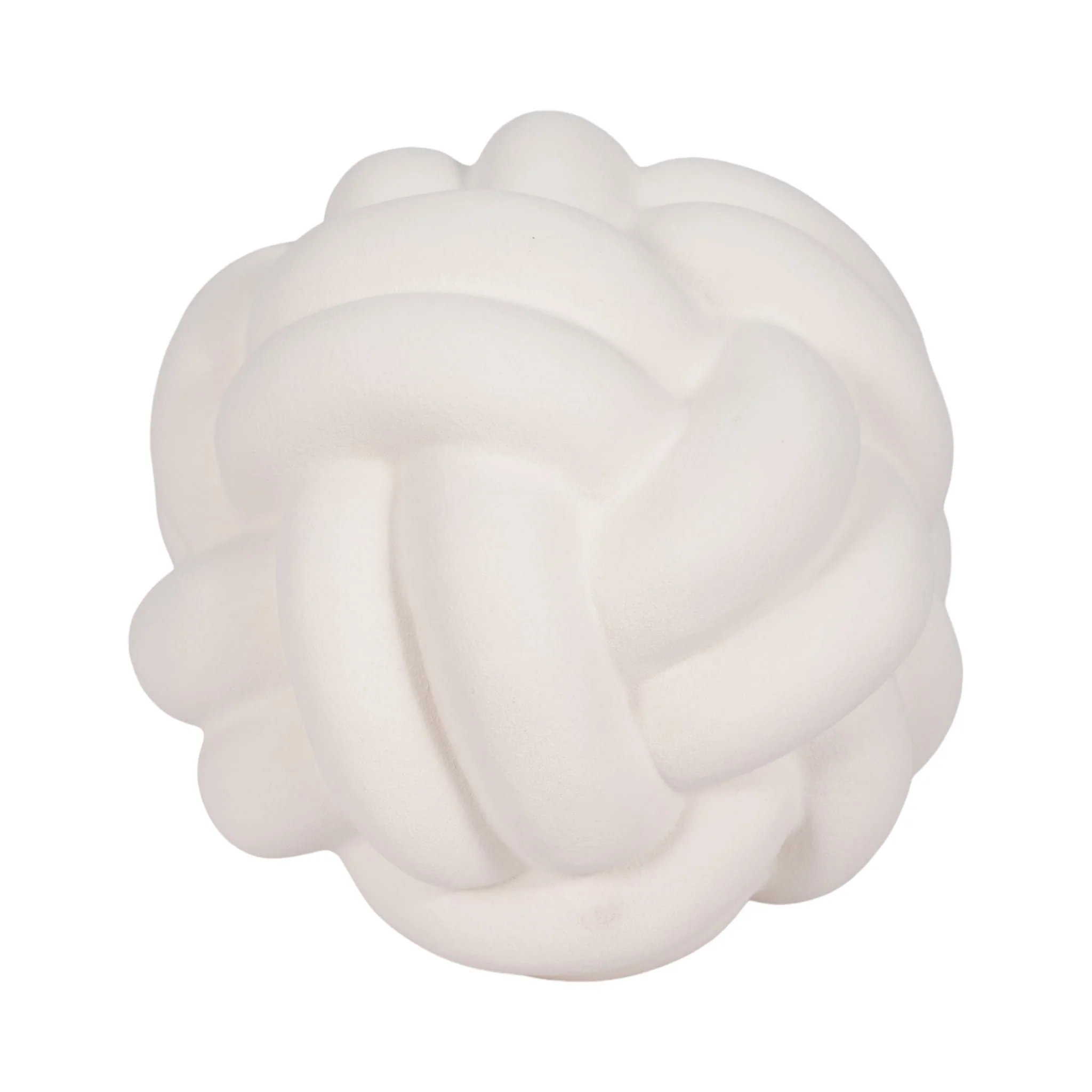 9" Knot Orb Rough Texture, White - Image 5
