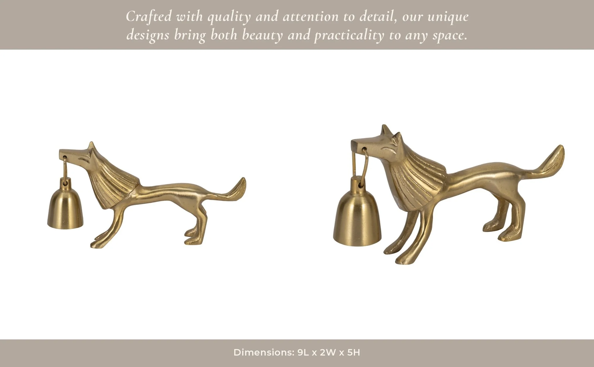 9" Lion Candle Snuffer, Gold - Image 12