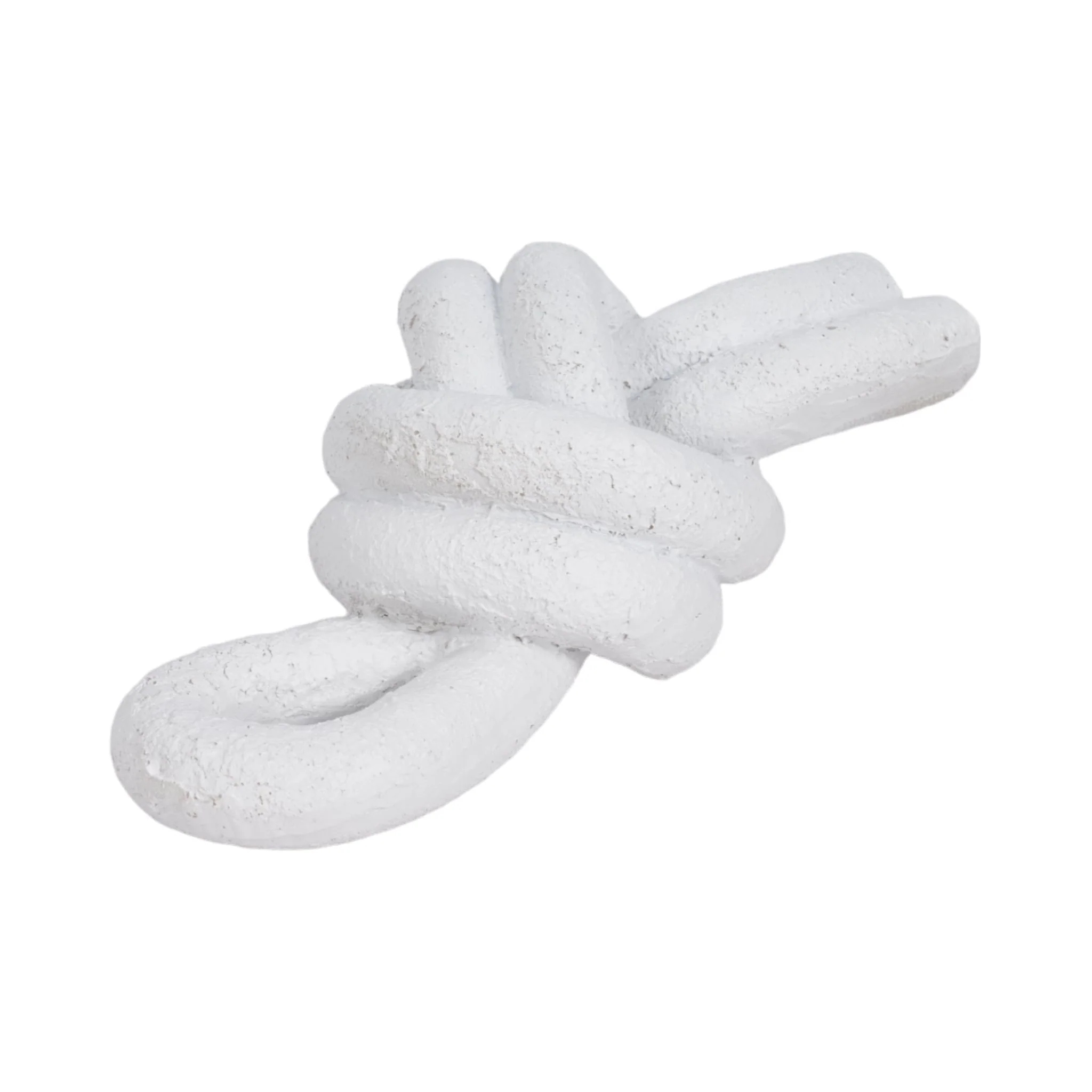 9" Loop Knot Object, White - Image 2