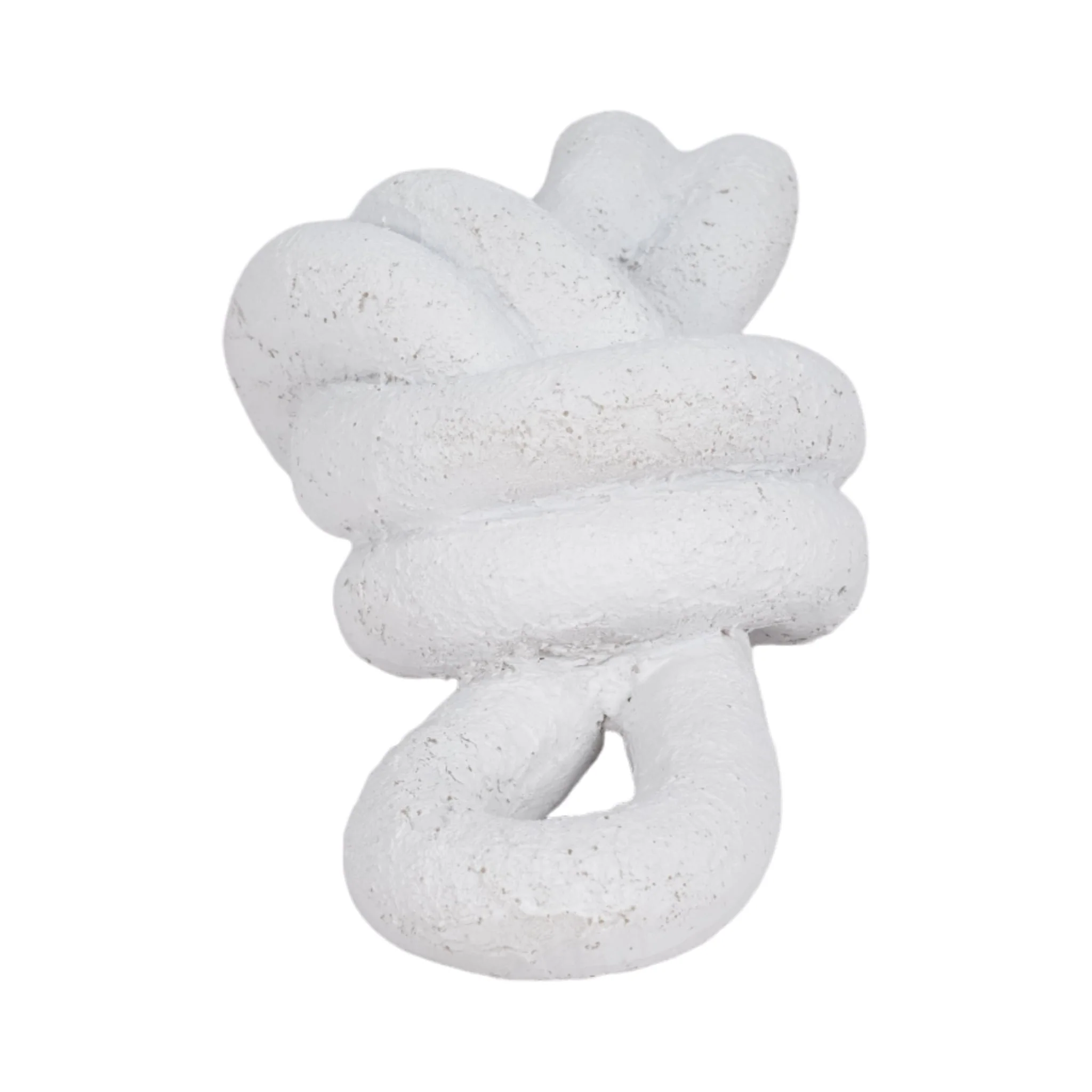 9" Loop Knot Object, White - Image 3