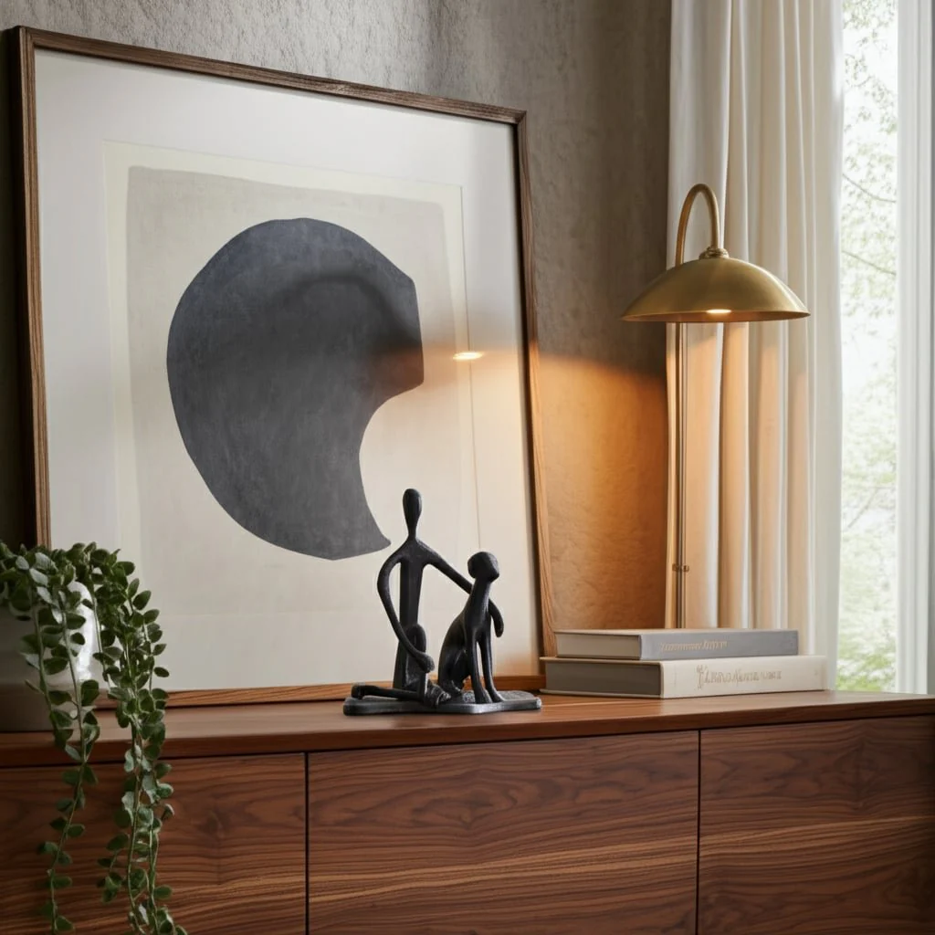 9" Mans Best Friend Sculpture, Black - Image 10