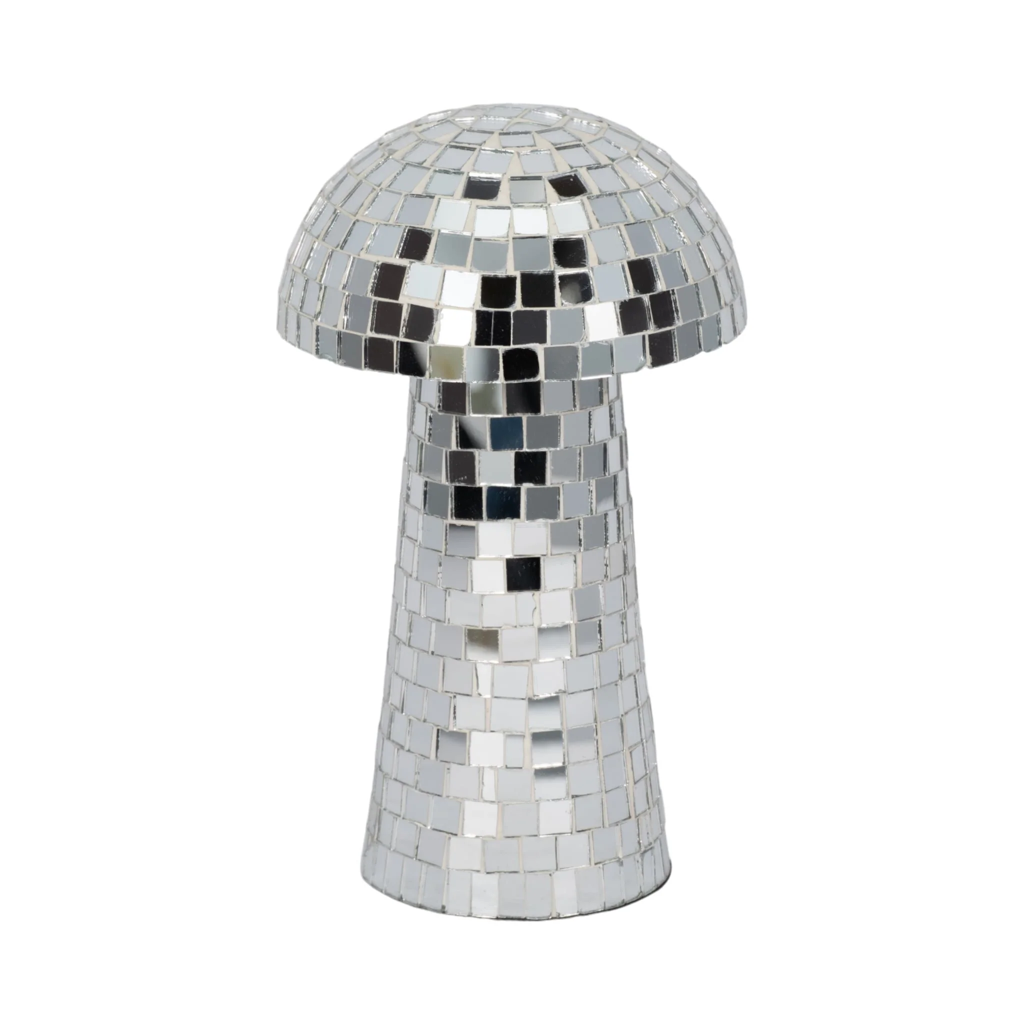 9" Mosaic Mushroom, Silver - Image 2