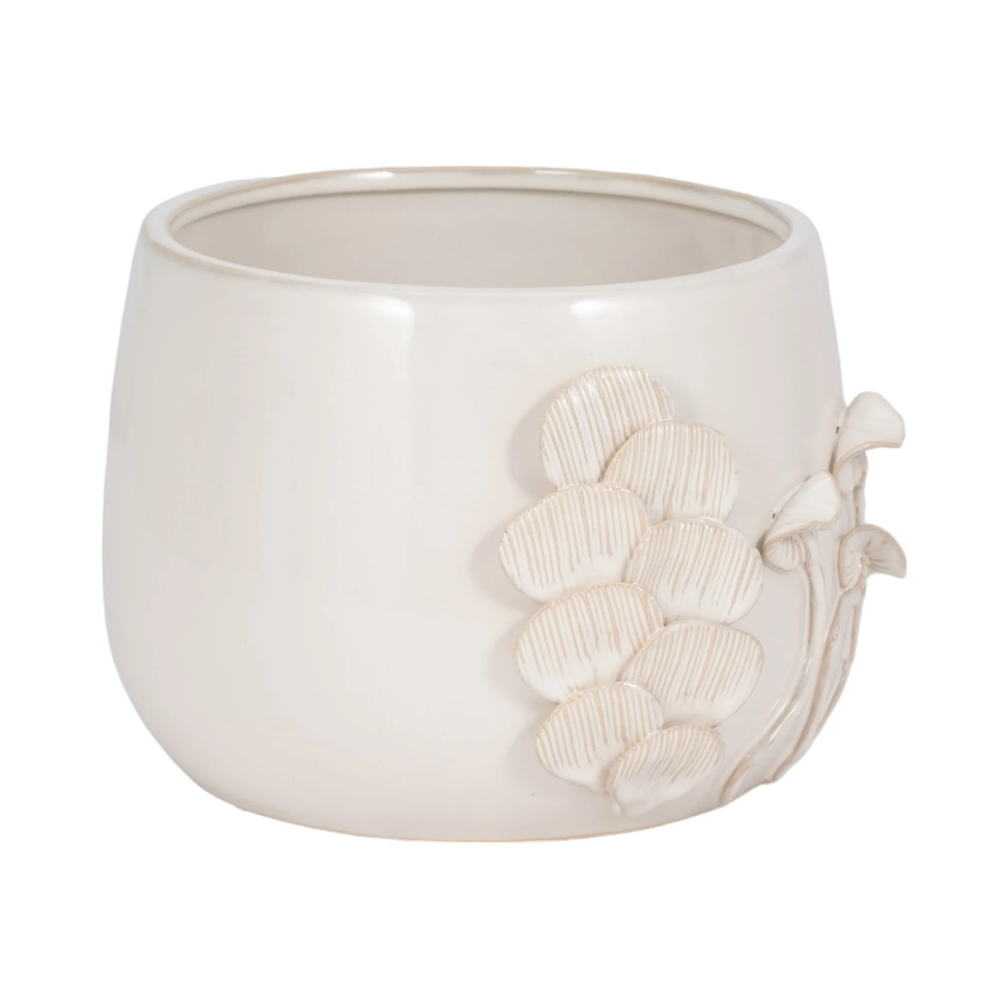 9" Mushroom Applique Planter, Ivory - Image 2