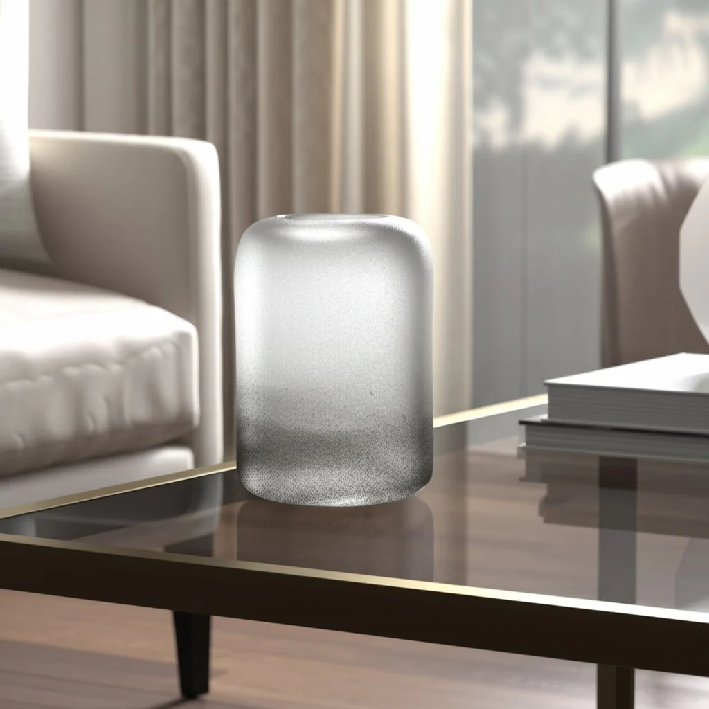 9" Ombre Cylinder Vase, White/grey - Image 12