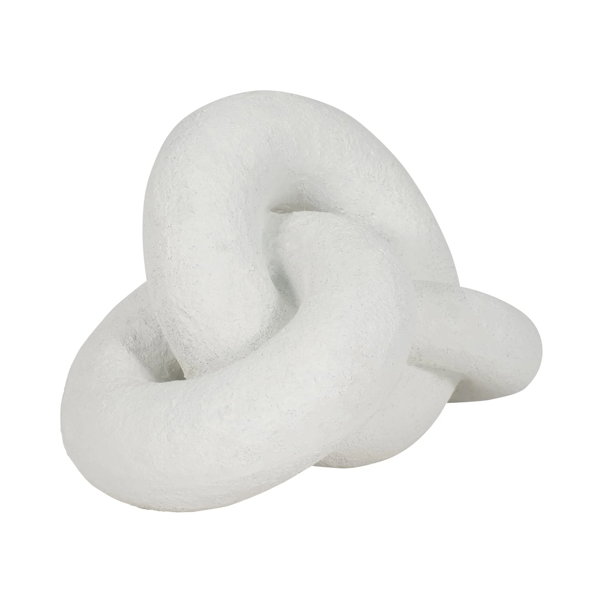 9" Resin Knot Decor Rough Finish, White - Image 2