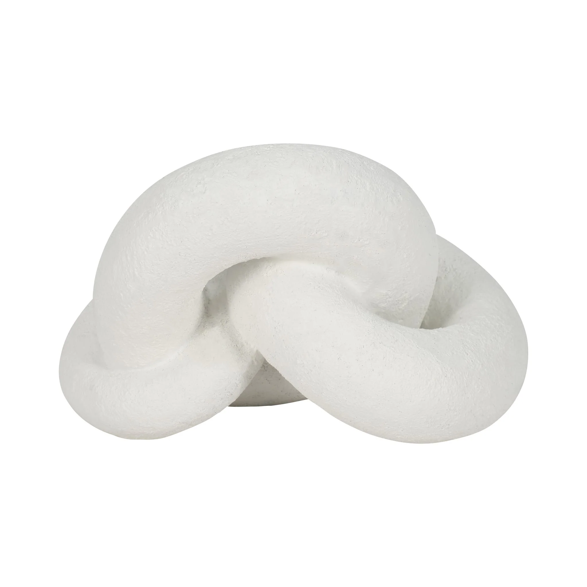9" Resin Knot Decor Rough Finish, White - Image 4