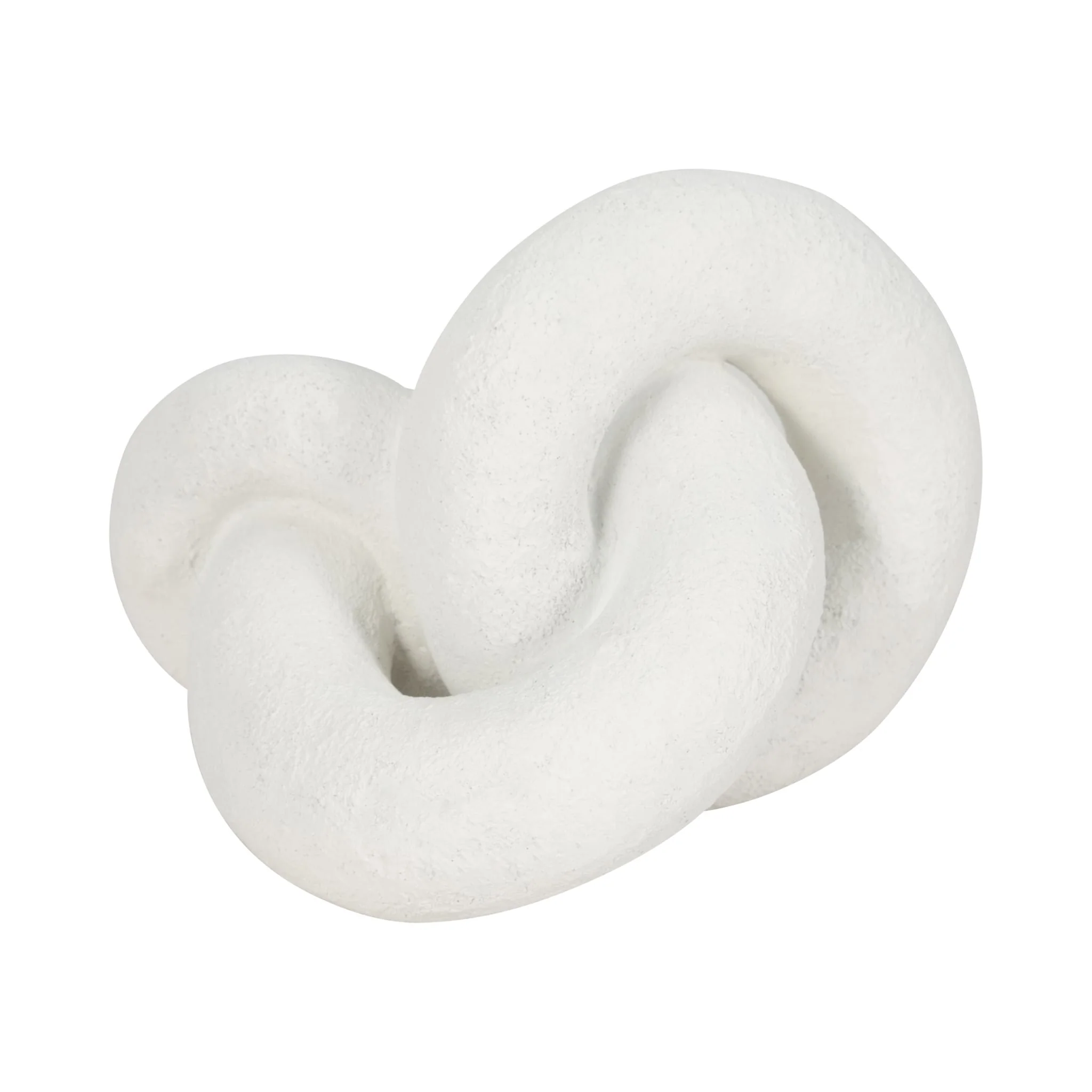 9" Resin Knot Decor Rough Finish, White - Image 6