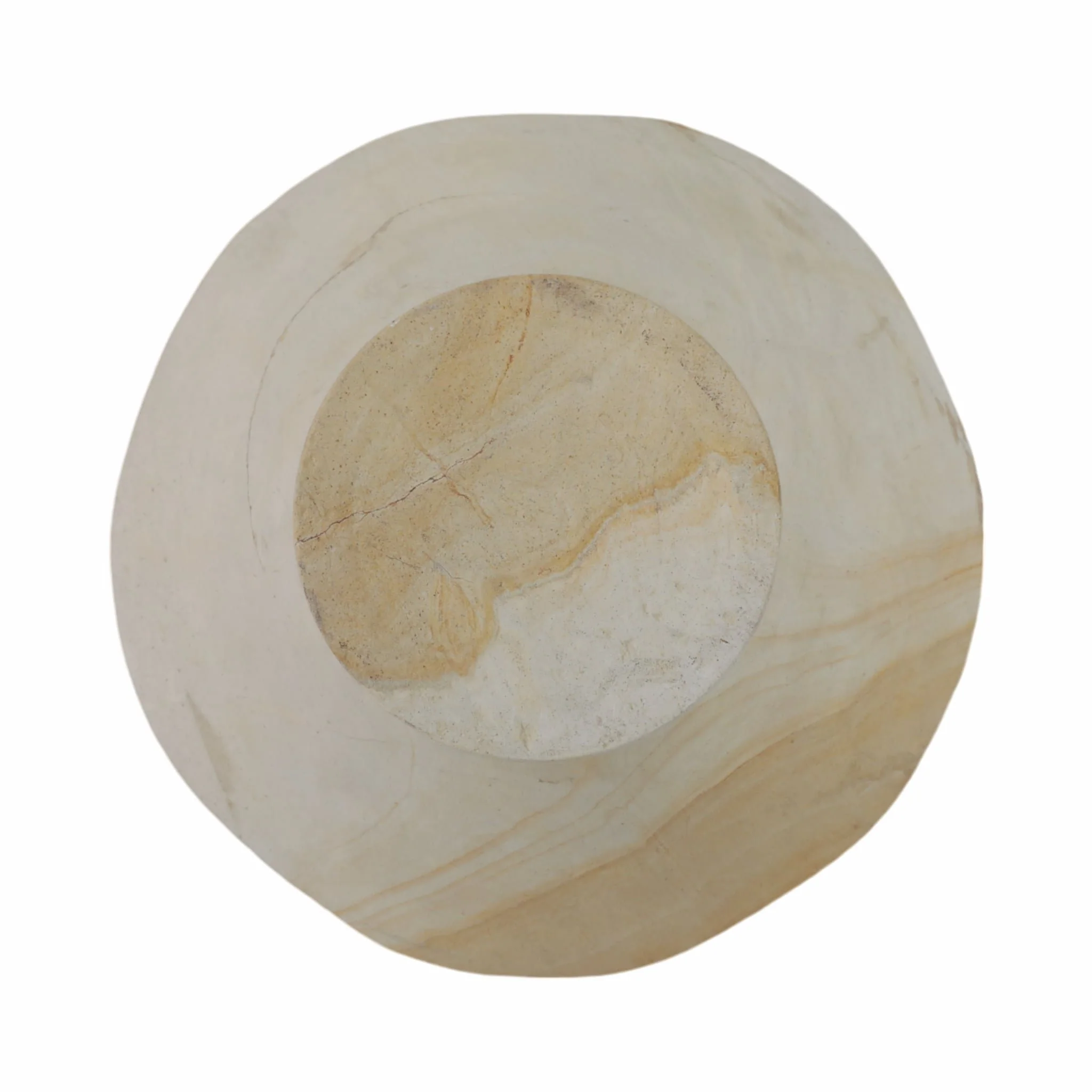 9" Sandstone Pedestal Bowl, Tan - Image 6