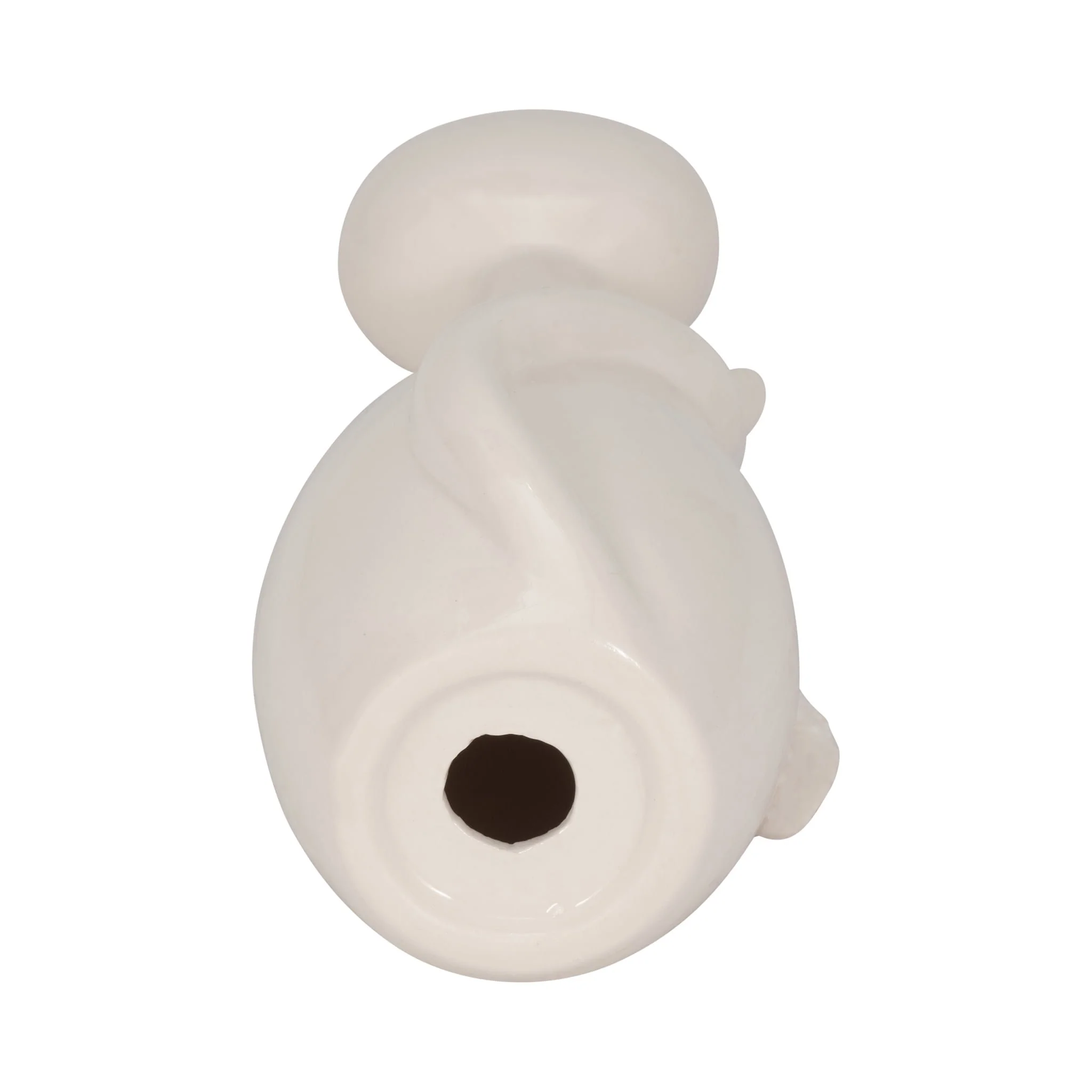 9" Sitting Kitty, White/gold - Image 7