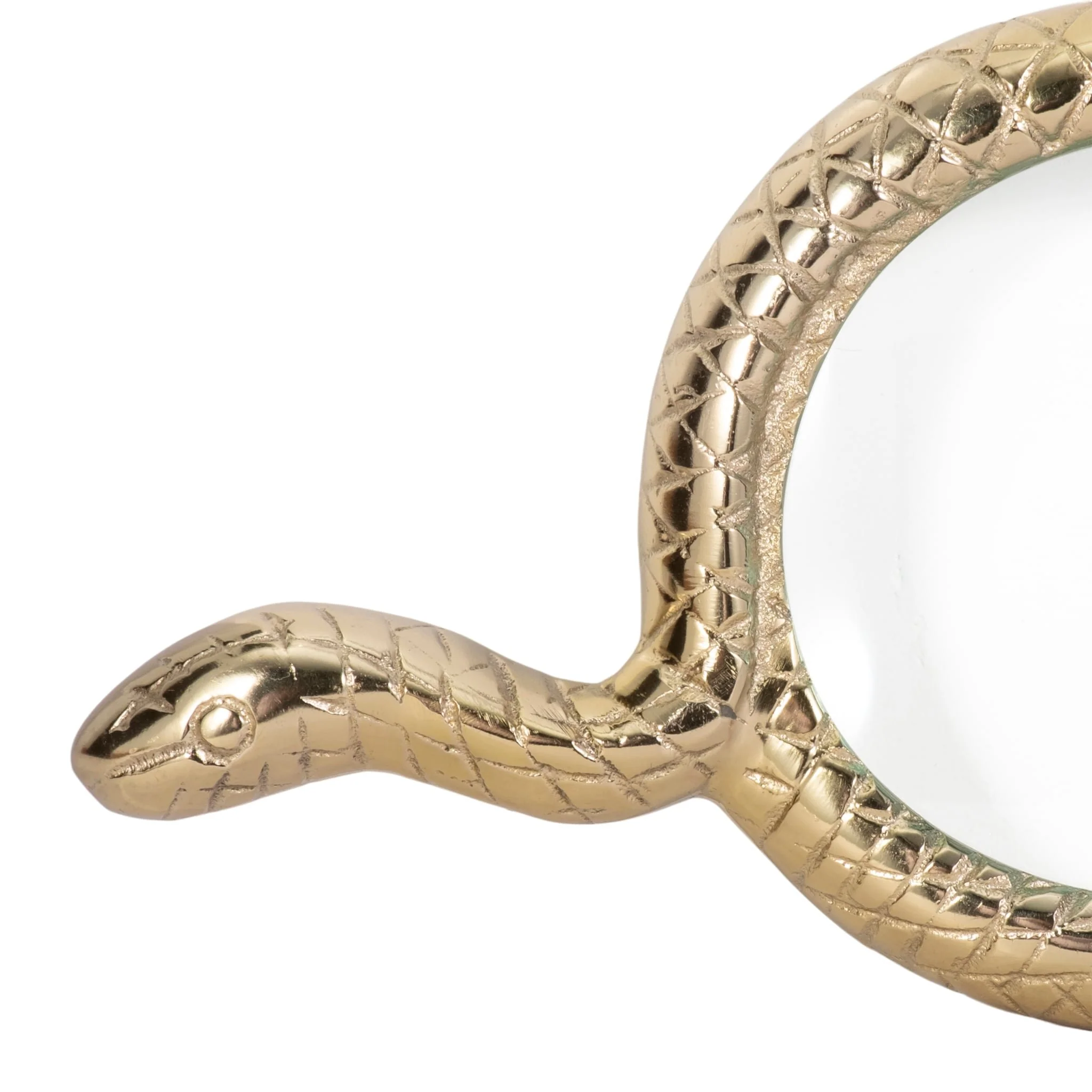9" Snake Magnifying Glass, Gold - Image 5