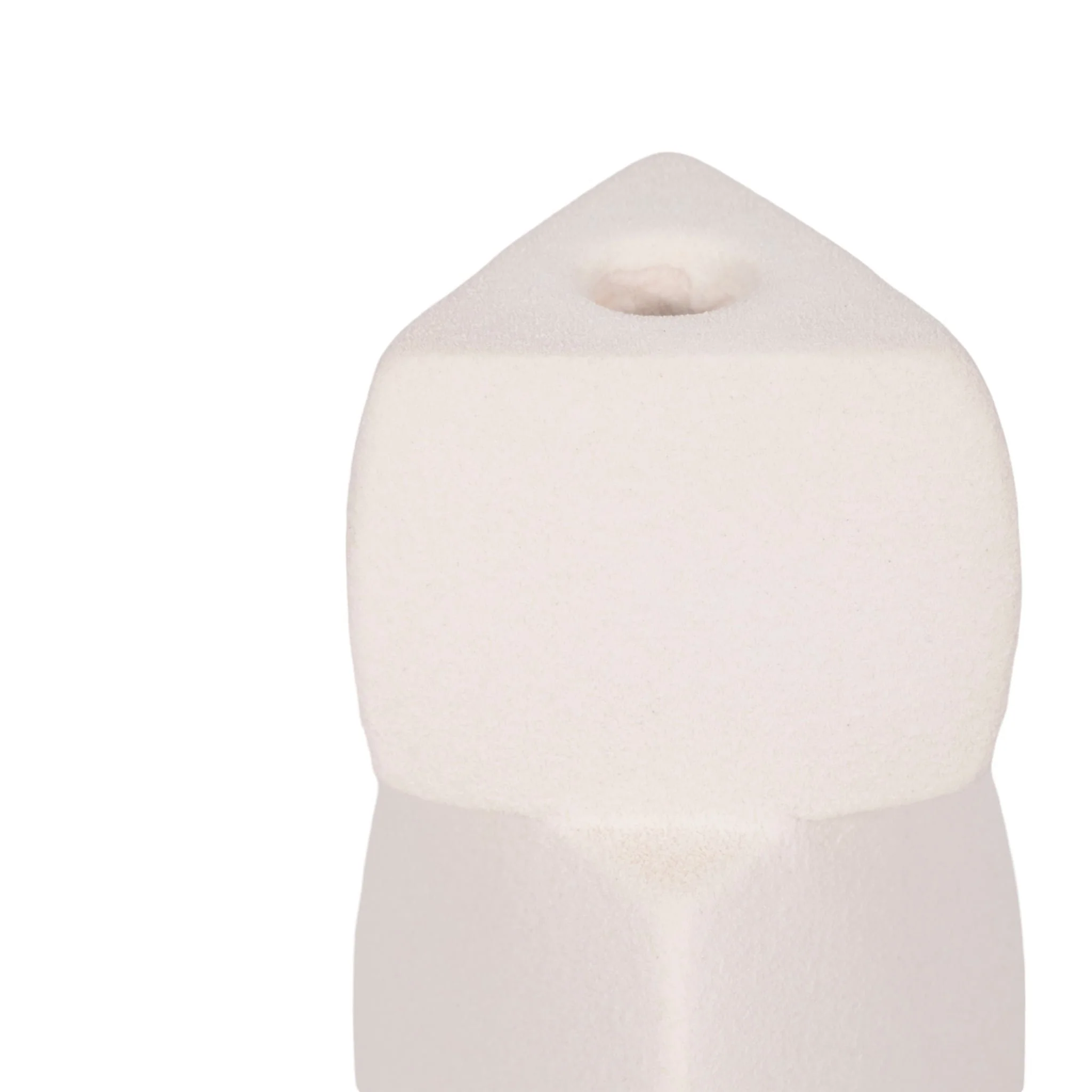 9" Stacked Objects Taper Holder Sand Glaze, White - Image 5