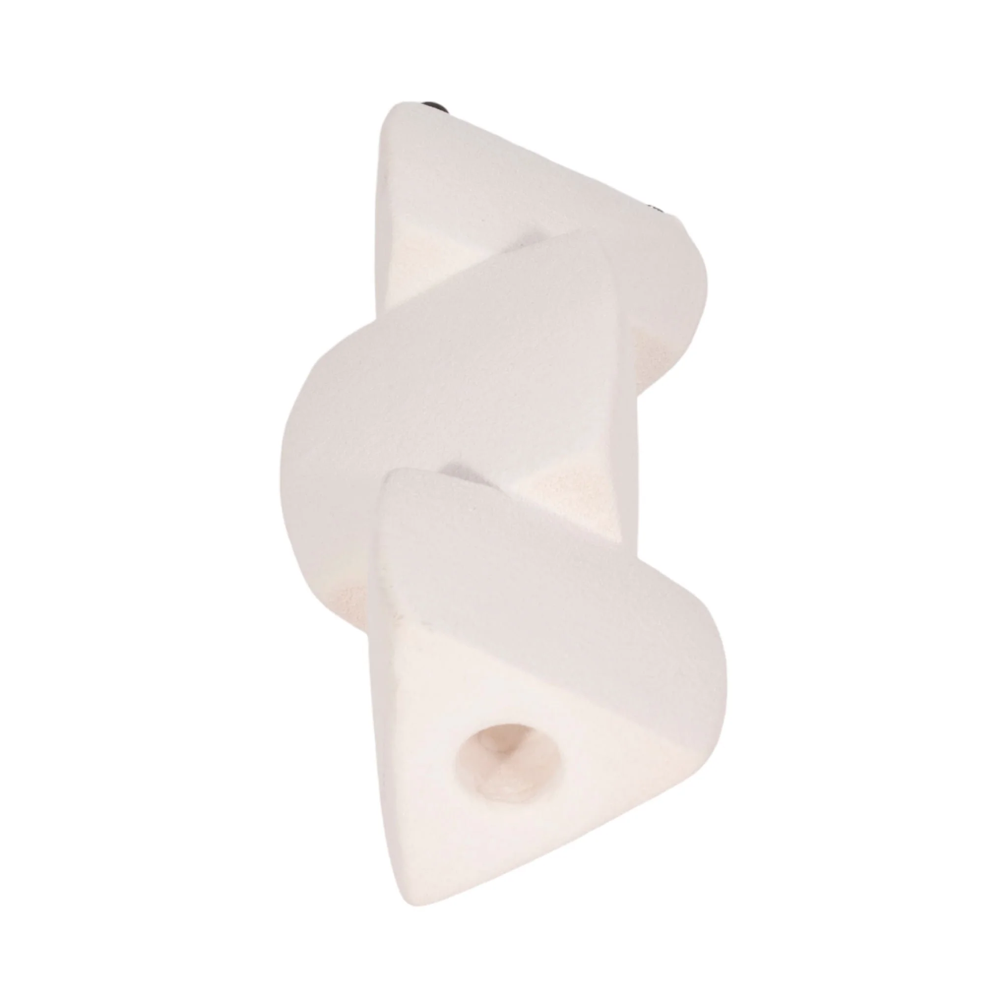 9" Stacked Objects Taper Holder Sand Glaze, White - Image 6