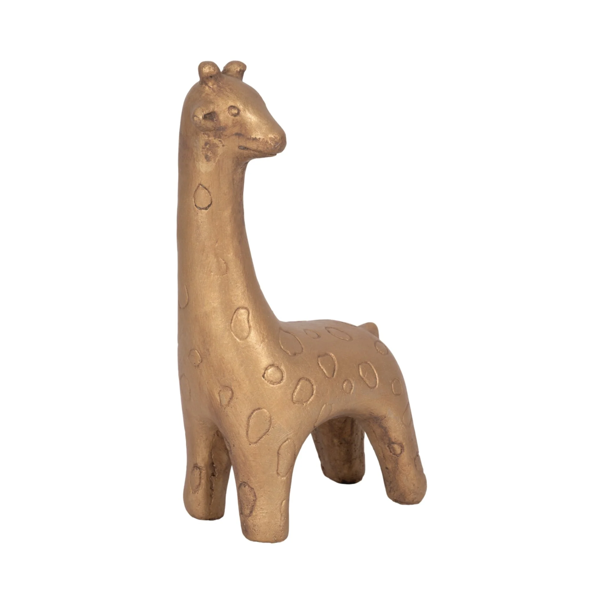 9" Standing Giraffe, Gold - Image 2