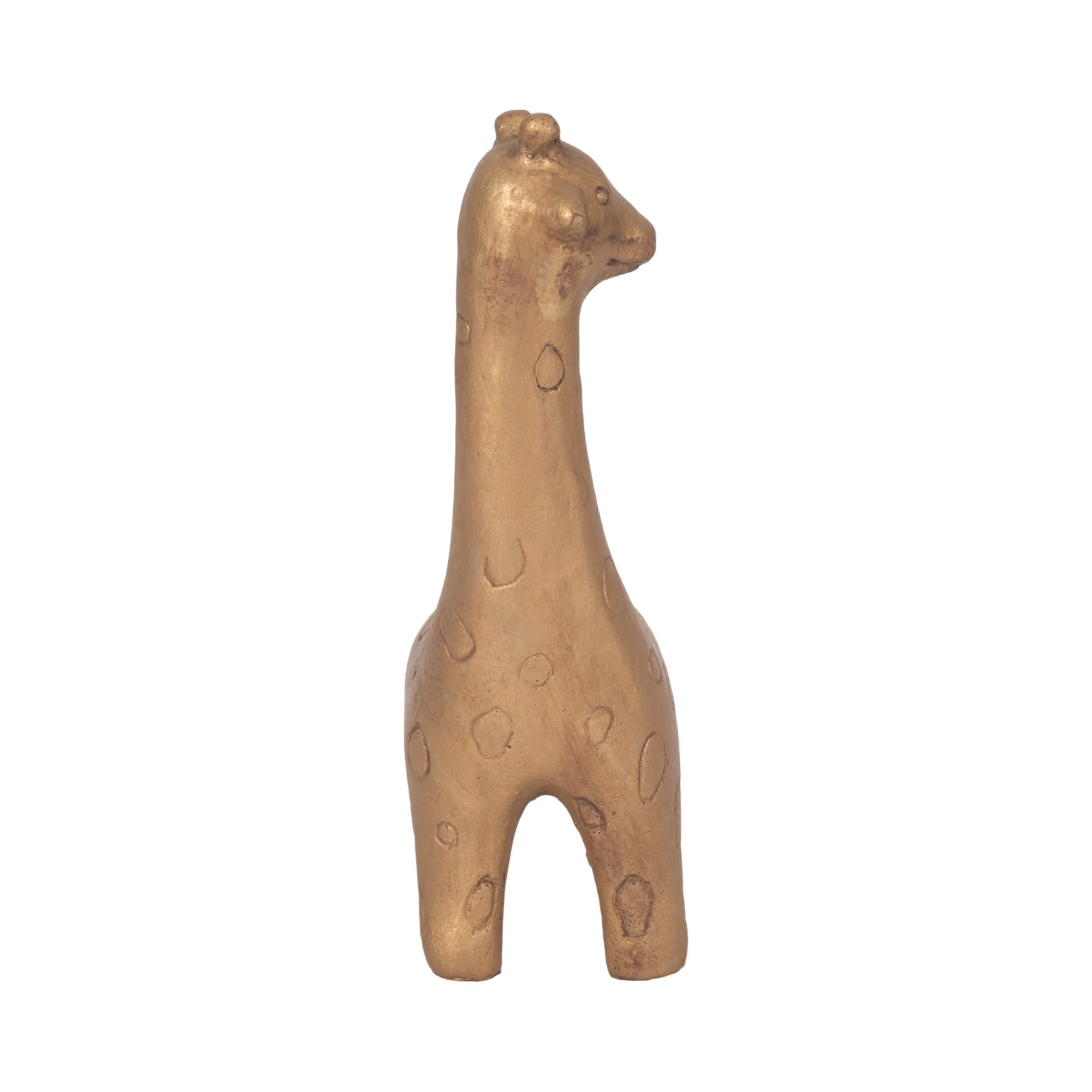 9" Standing Giraffe, Gold - Image 3
