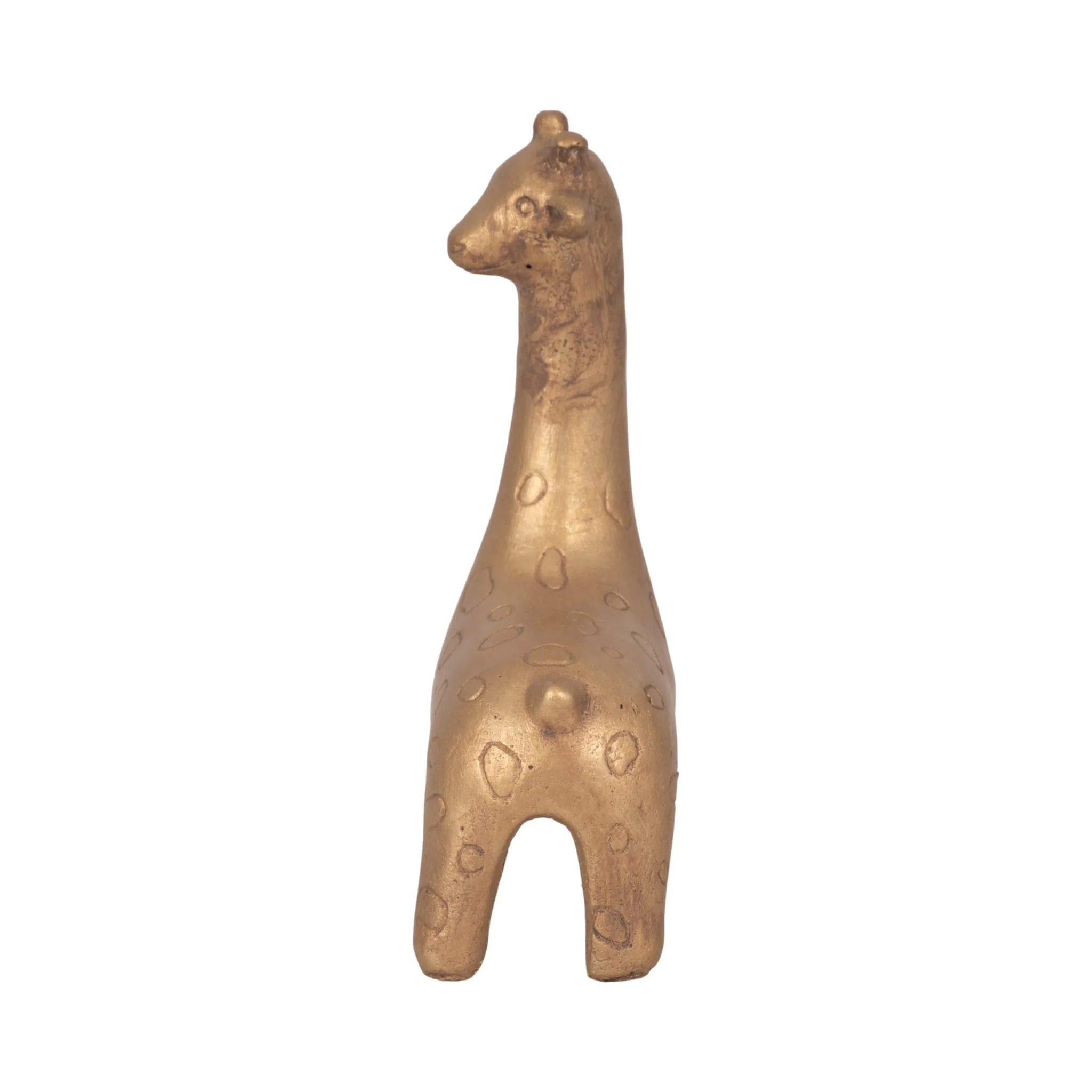 9" Standing Giraffe, Gold - Image 4