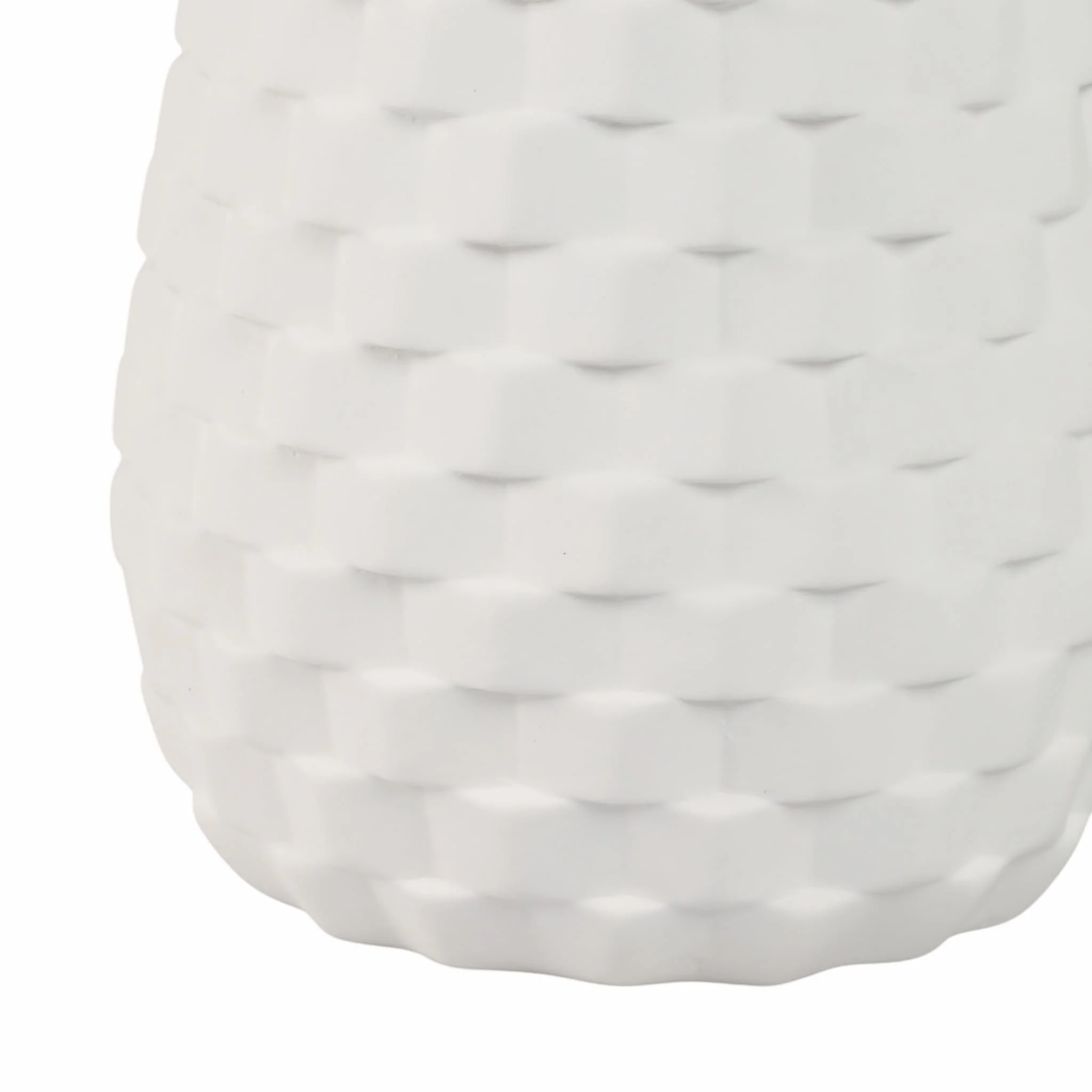 9" Textured Vase, White - Image 5