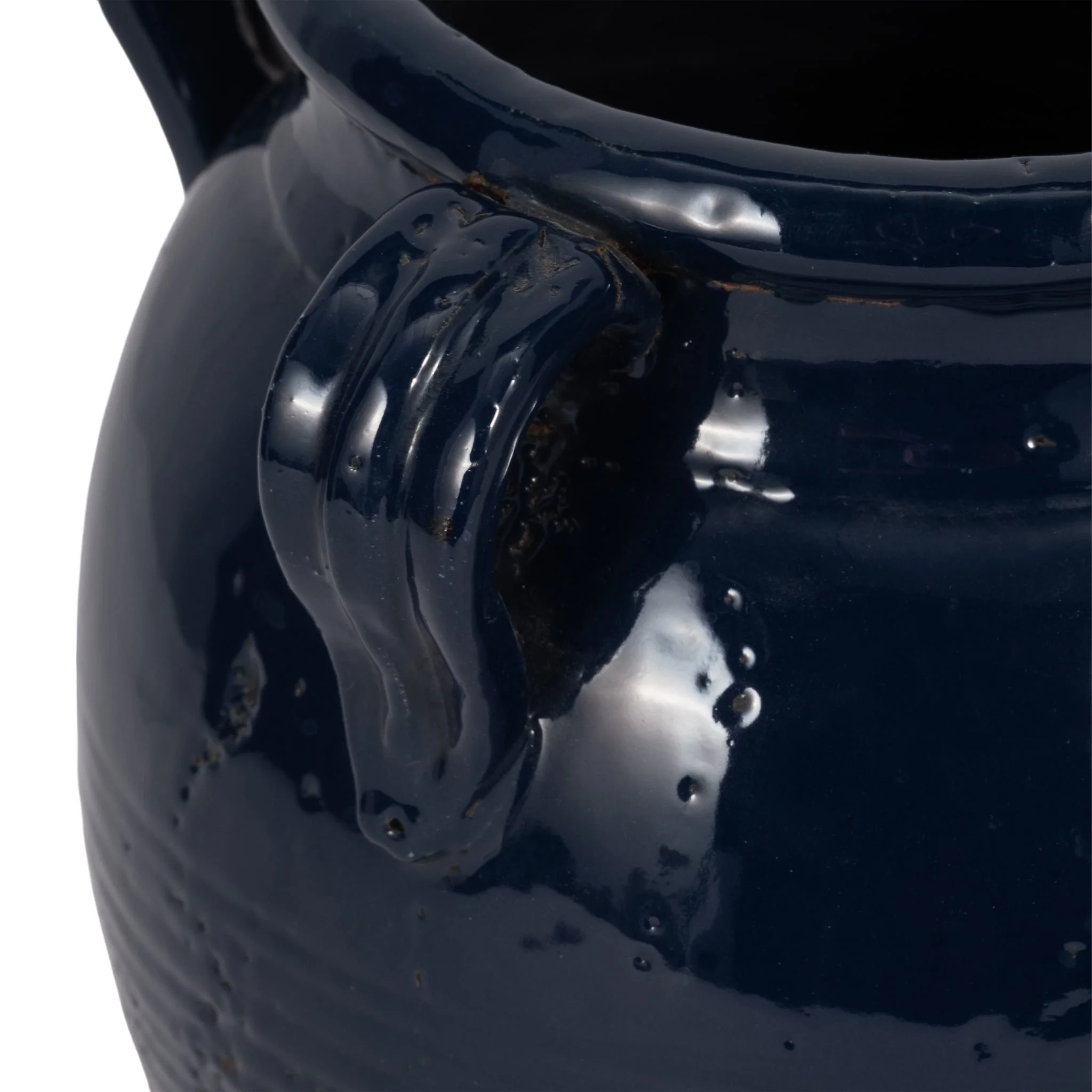 9" Vase With Handles, Navy Blue - Image 4