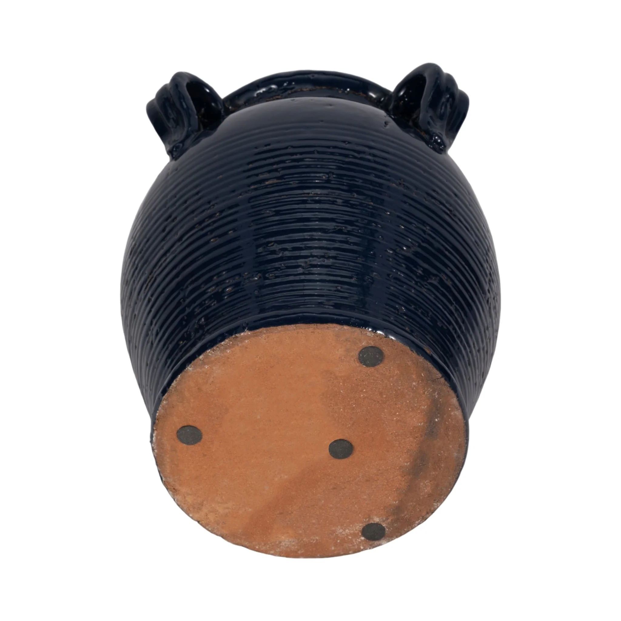 9" Vase With Handles, Navy Blue - Image 6