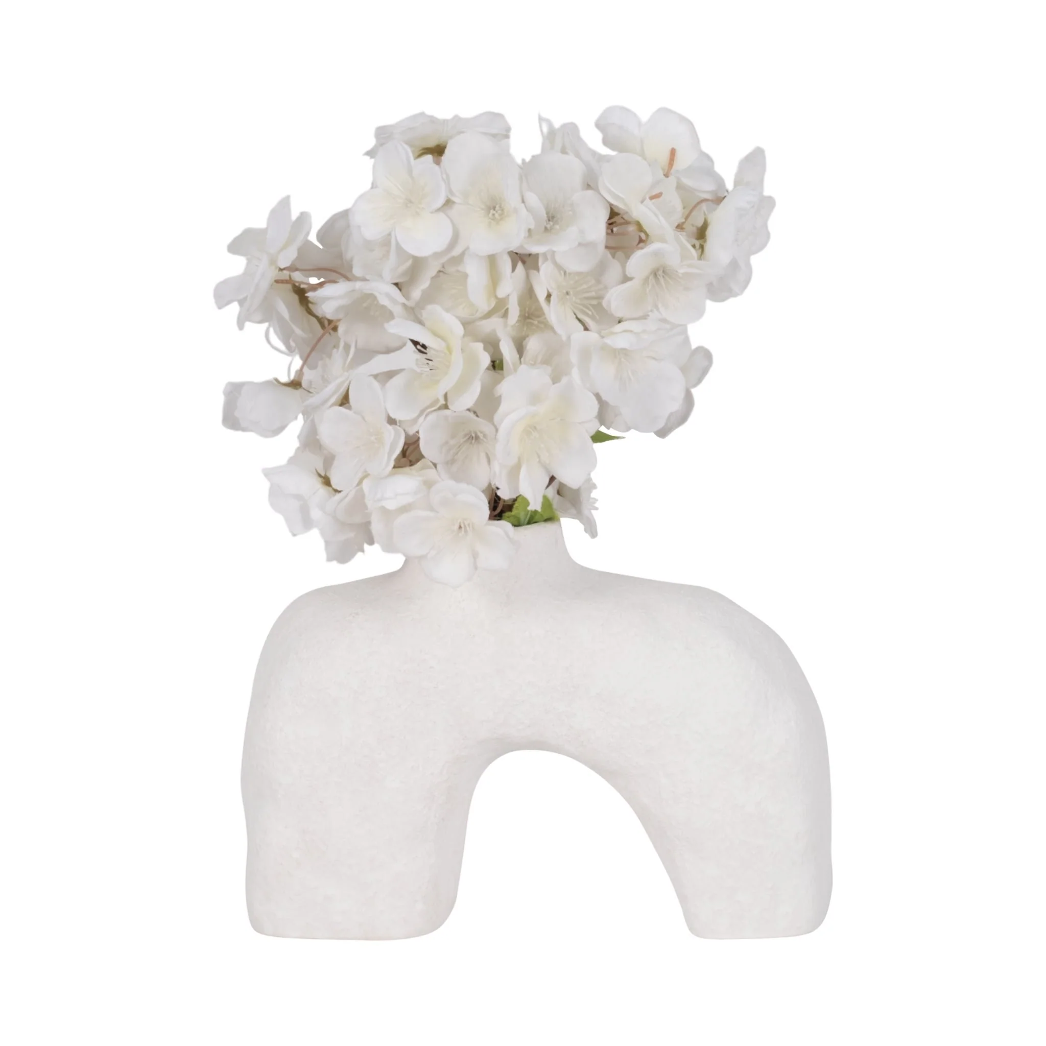 9" Volcanic Vase, Stone - Image 2