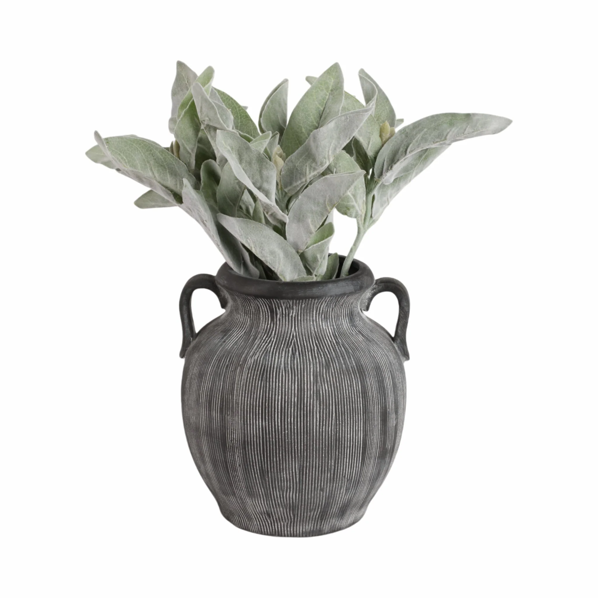 9" Weathered Jug With Handles, Black - Image 2