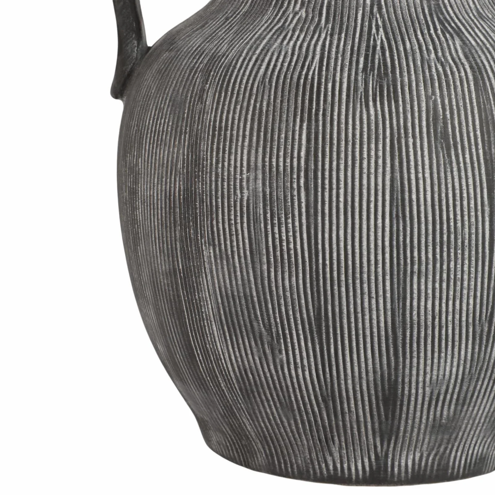 9" Weathered Jug With Handles, Black - Image 5