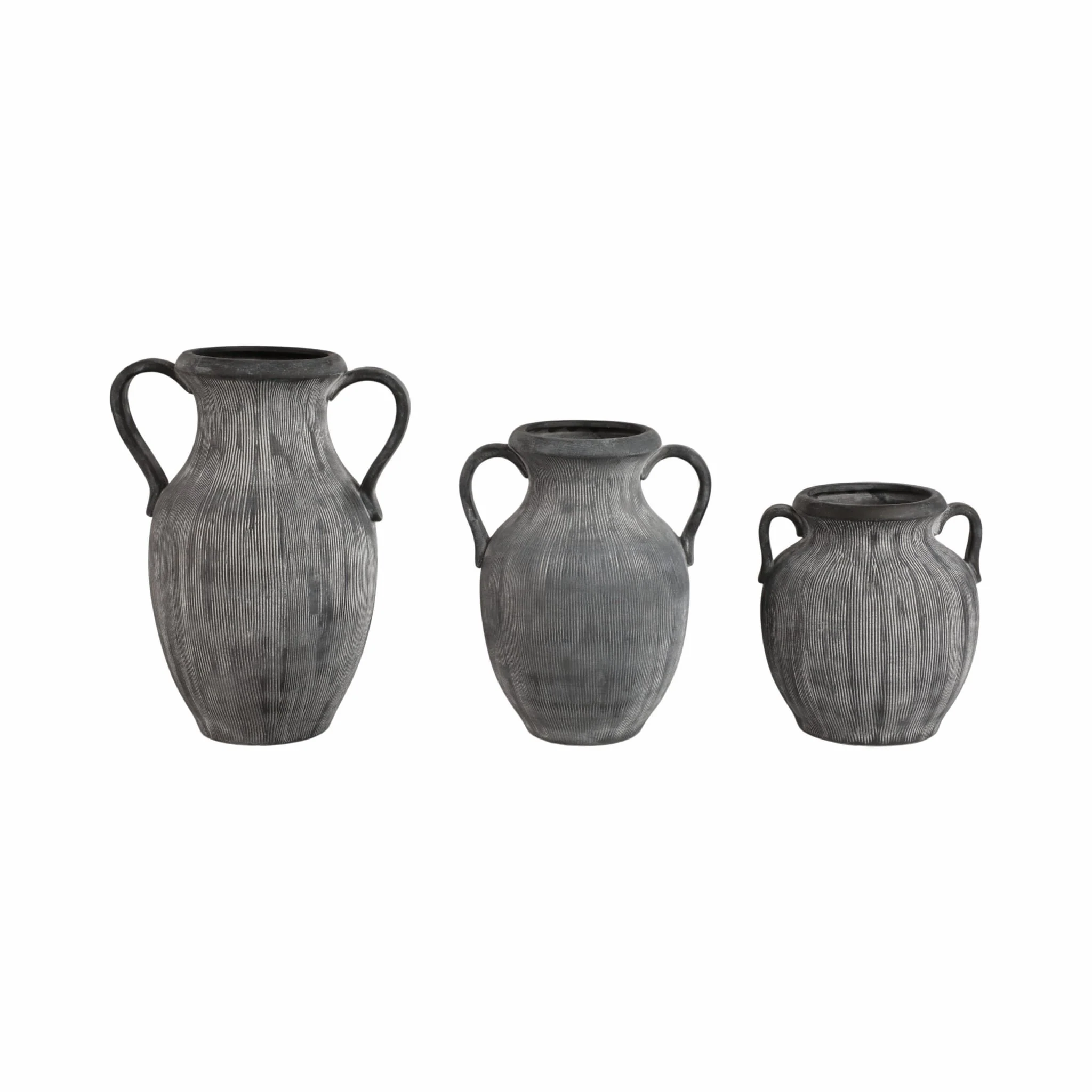 9" Weathered Jug With Handles, Black - Image 8