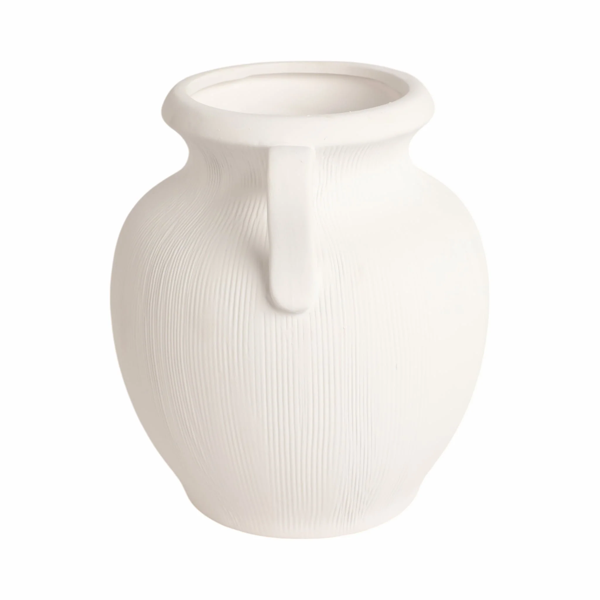 9" Weathered Jug With Handles, White - Image 4