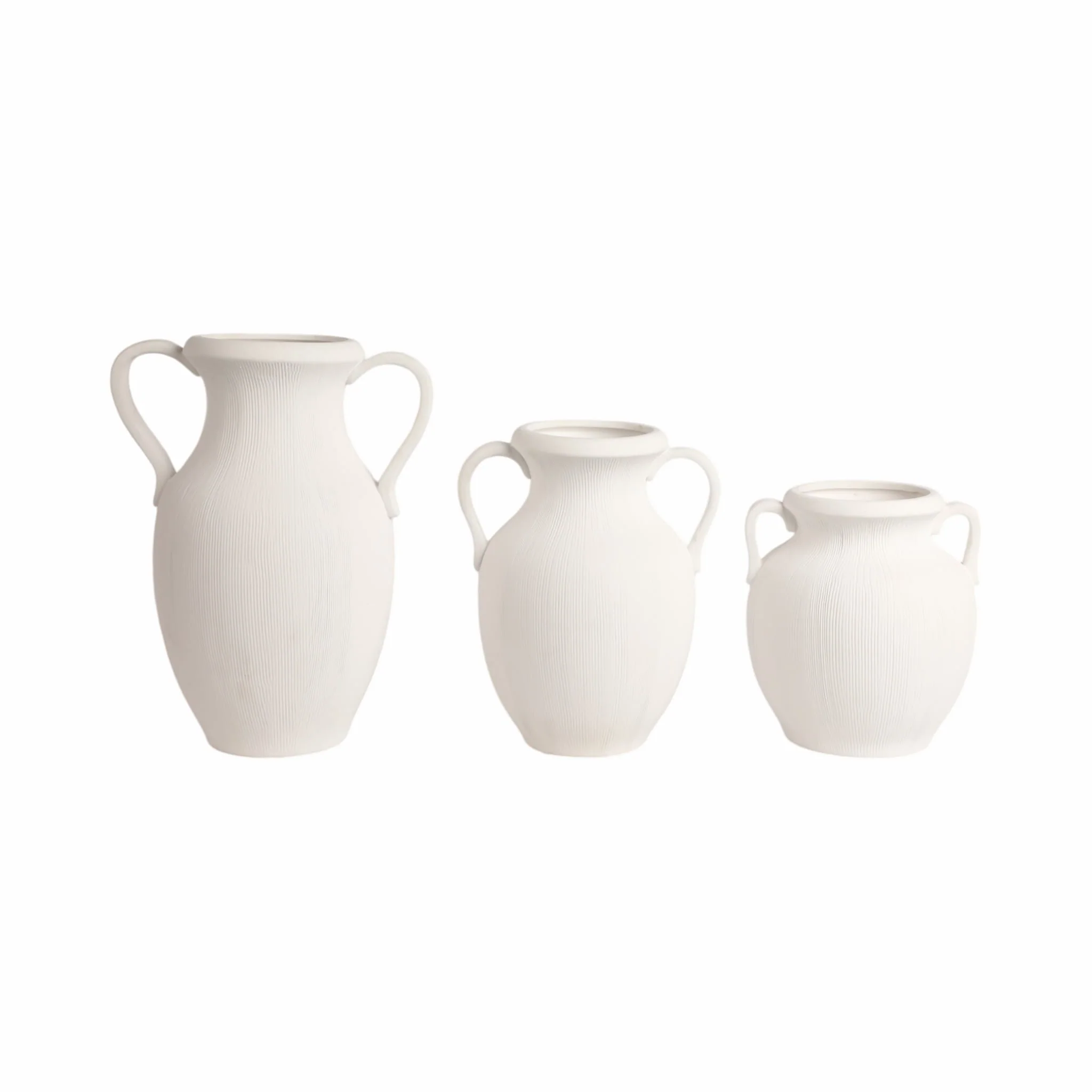 9" Weathered Jug With Handles, White - Image 8